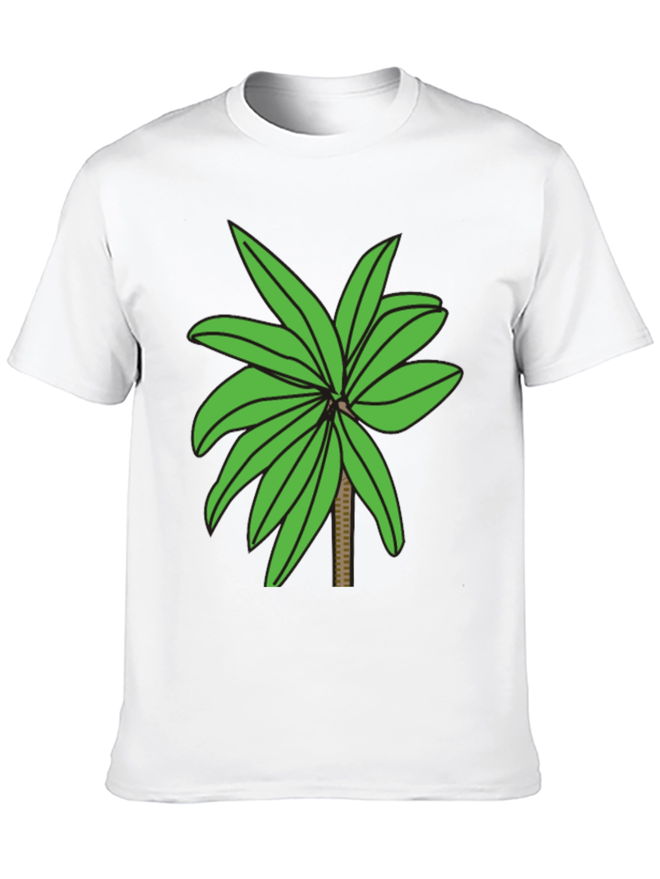 Black Tropical Palm Tree Graphic T-Shirt view 10