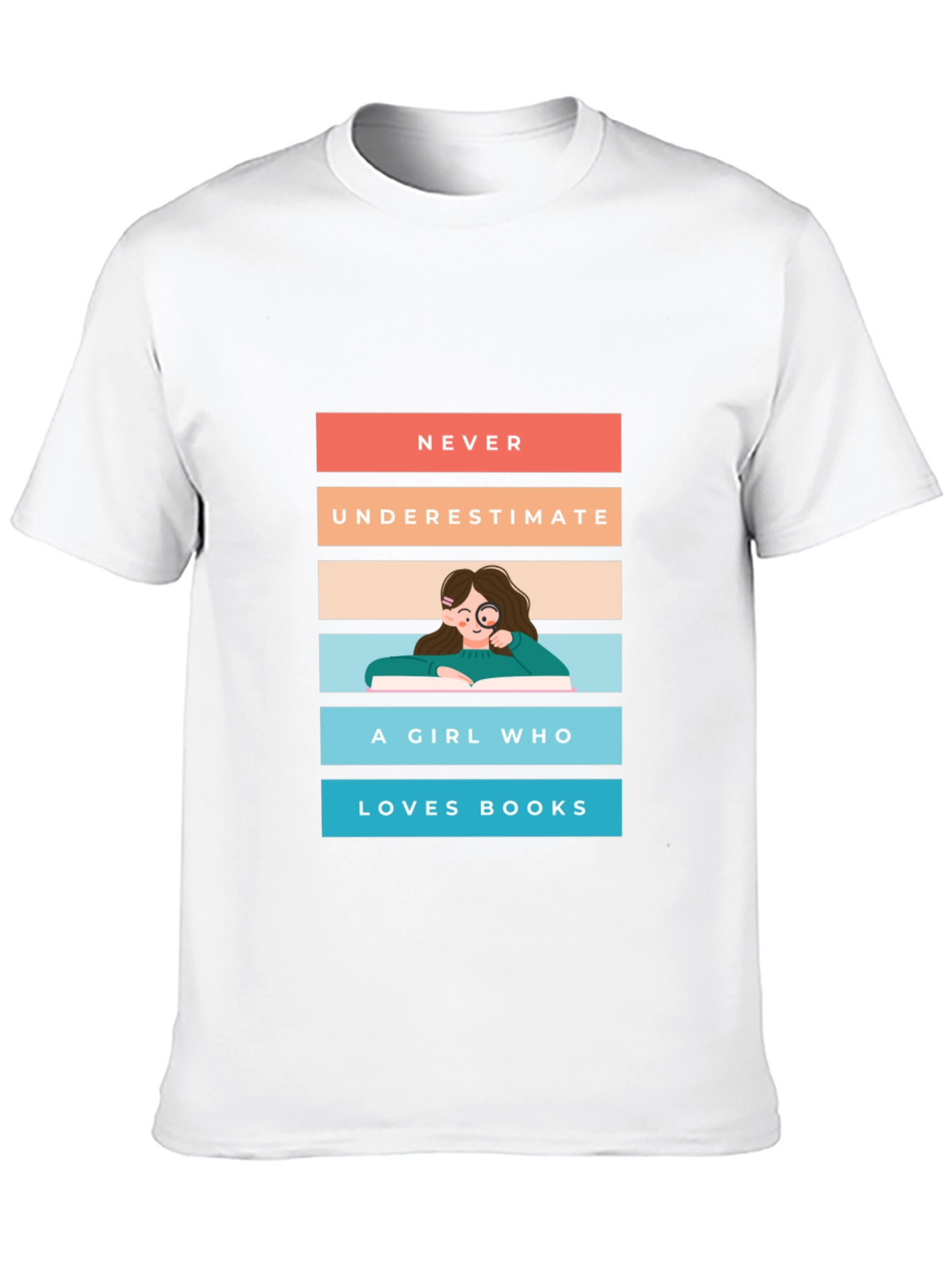 Black Never Underestimate A Girl Who Loves Books T-Shirt view 10