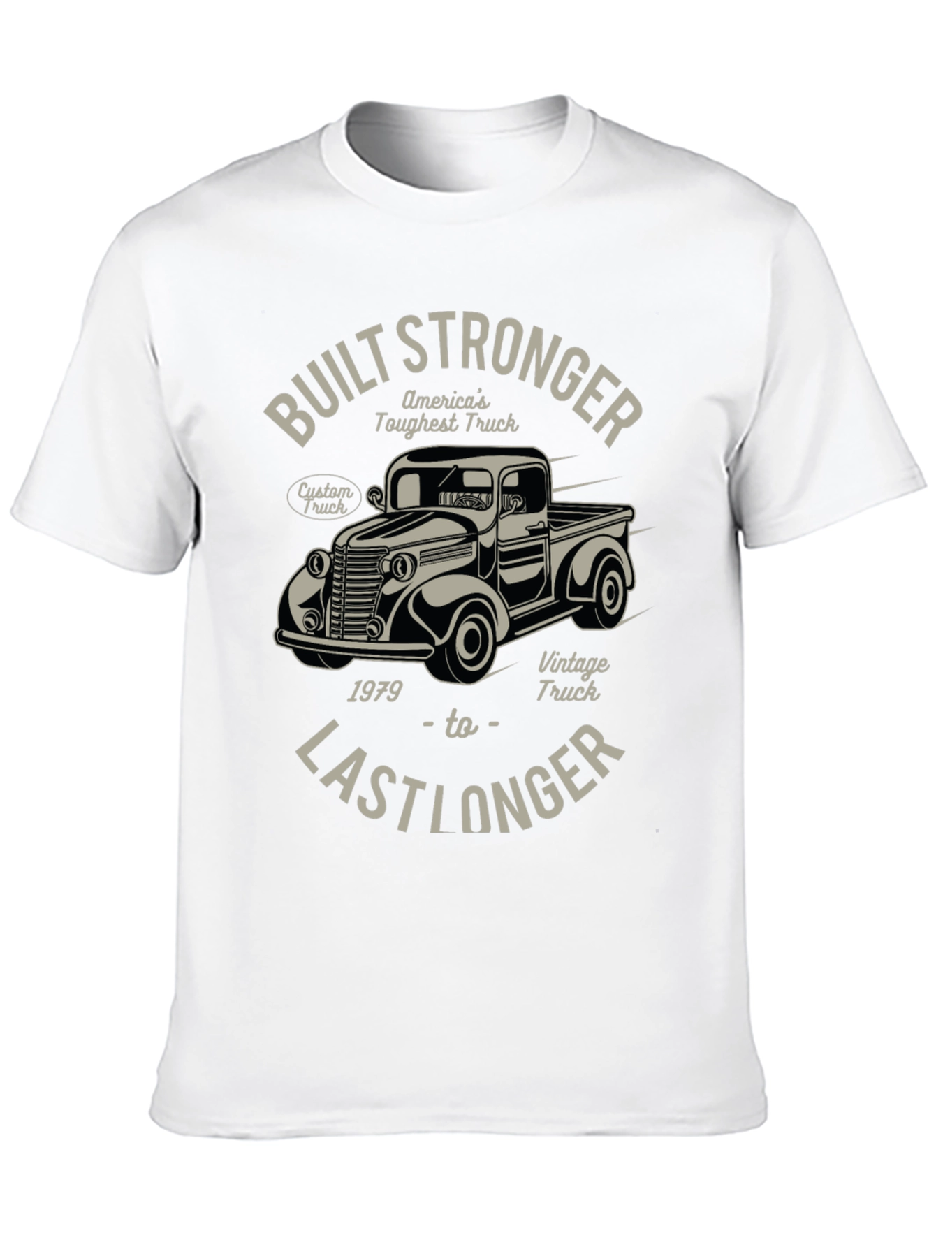 Black Vintage Truck T-Shirt - Built Stronger, Last Longer view 10