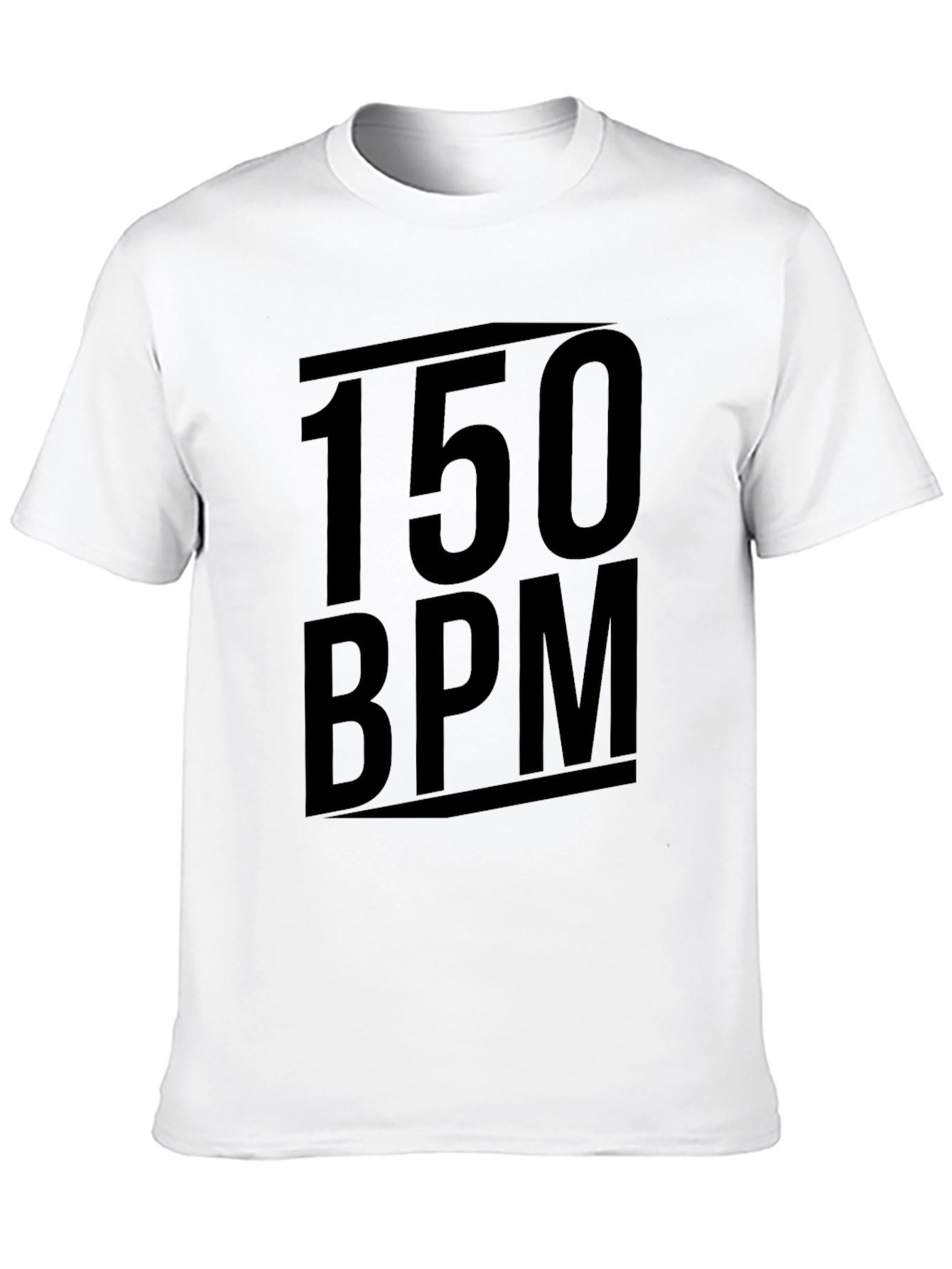 Black 150 BPM Black Graphic Tee - Music Lover Shirt view 10