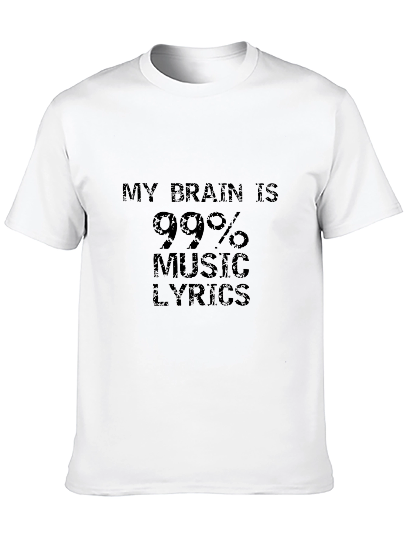 Black My Brain Is 99% Music Lyrics T-Shirt view 10