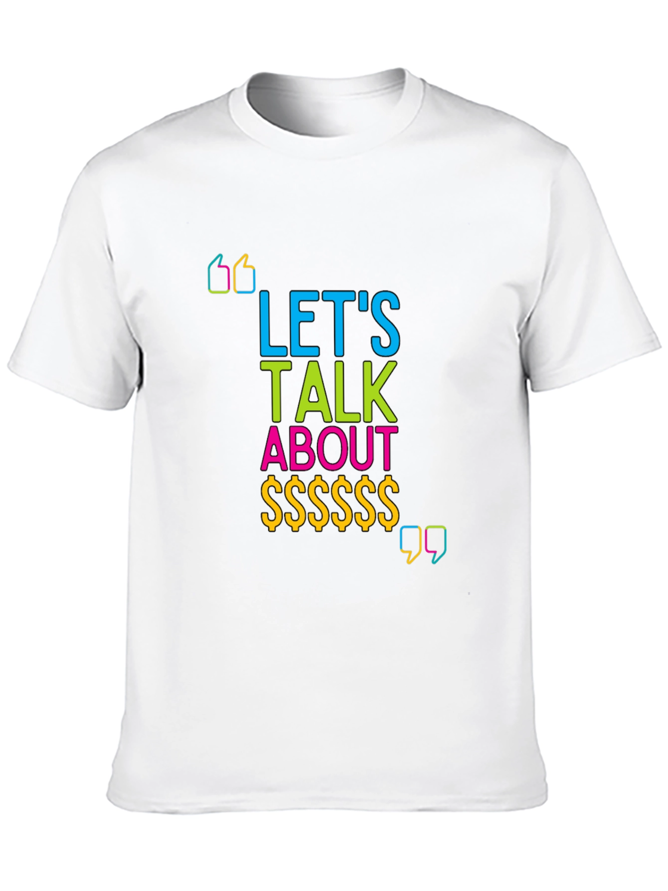 Black Let's Talk About Money Graphic T-Shirt view 10