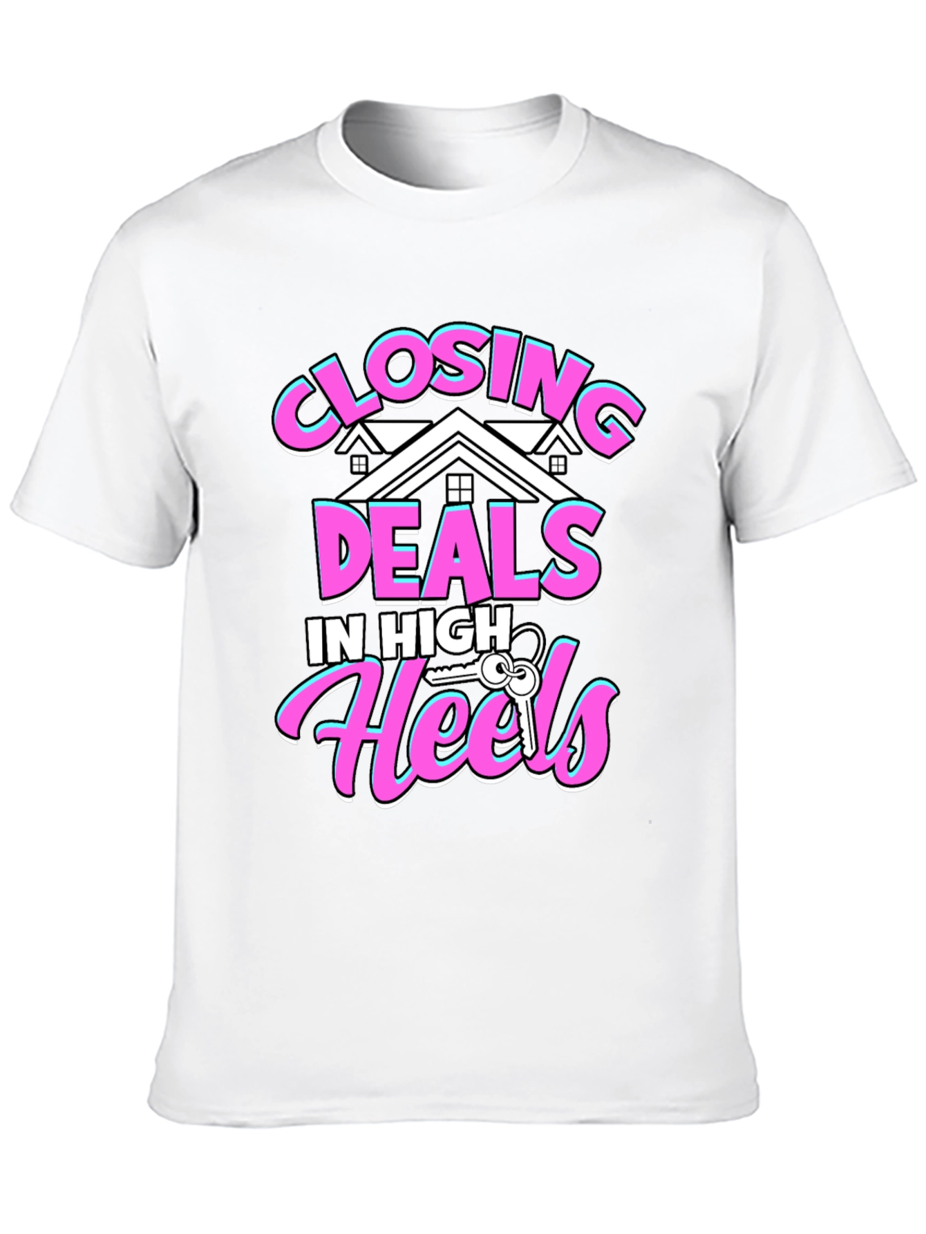 Black Closing Deals T-Shirt - High Heels Realtor Tee view 10