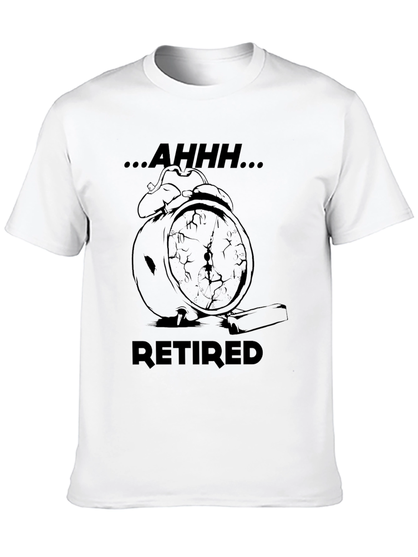 Black Relaxed Retired T-Shirt - Freedom From the Alarm Clock view 10