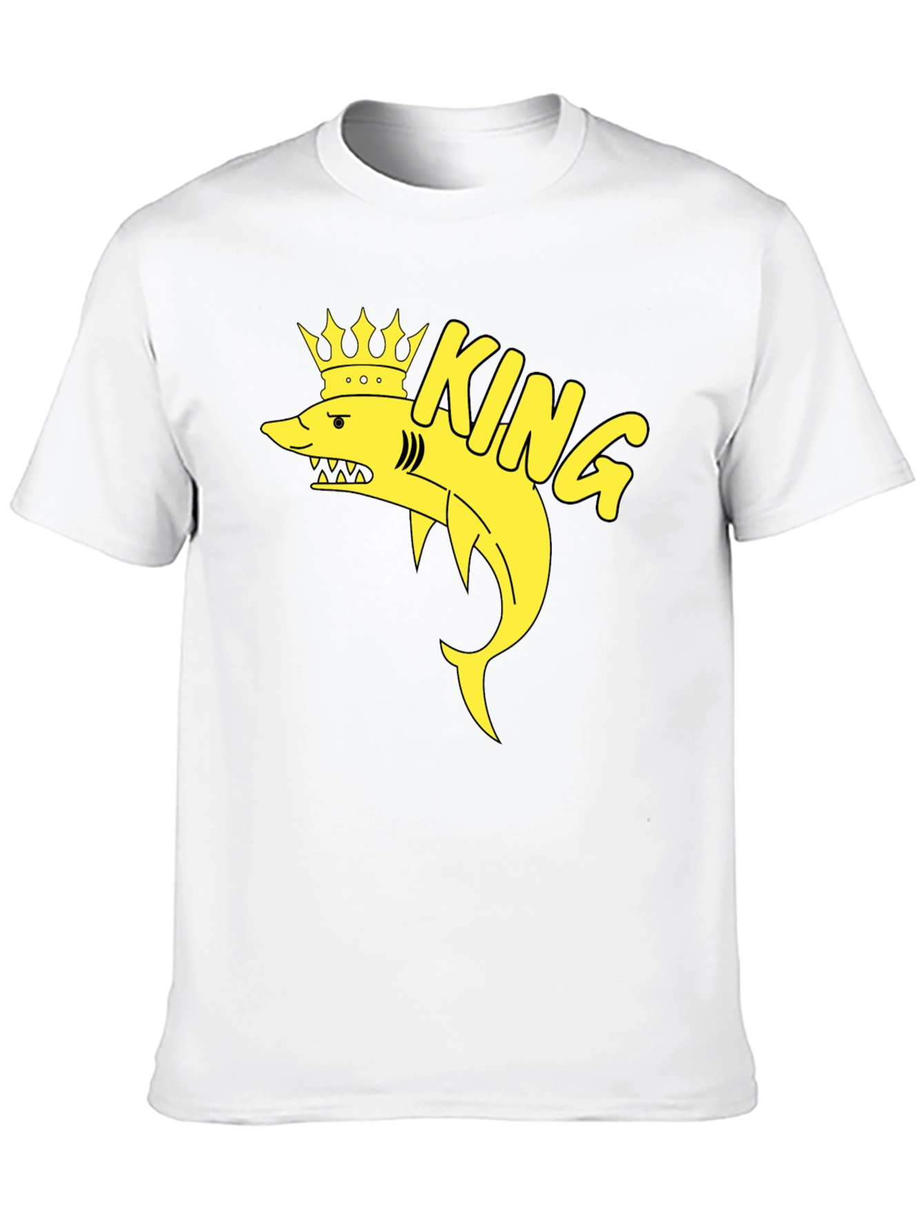 Black King Shark T-Shirt - Black Cotton Graphic Tee view 10