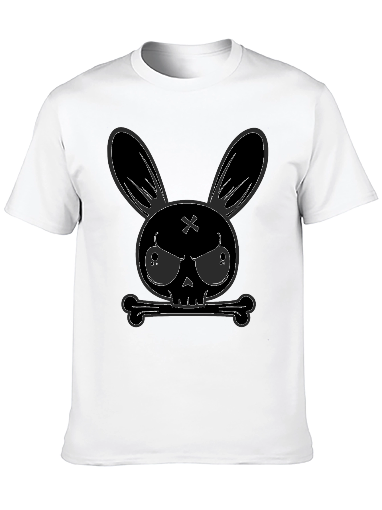 Black Skull Bunny Graphic T-Shirt - Mens view 10