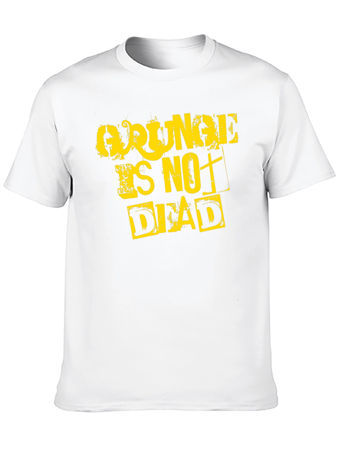Black Grunge Is Not Dead Graphic Tee - Black Cotton T-Shirt view 10