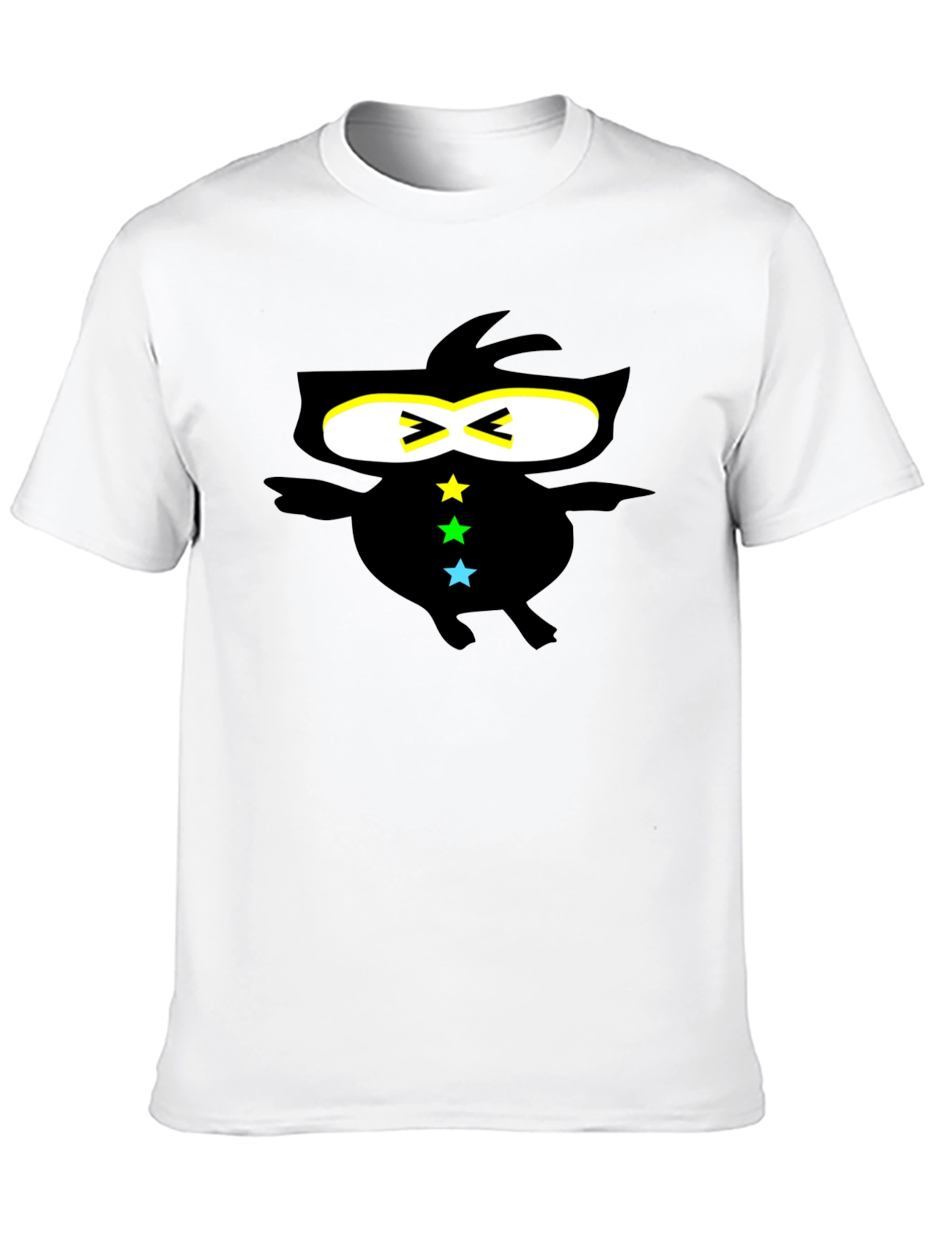 Black Cool Ninja-Style Graphic Black T-Shirt view 10