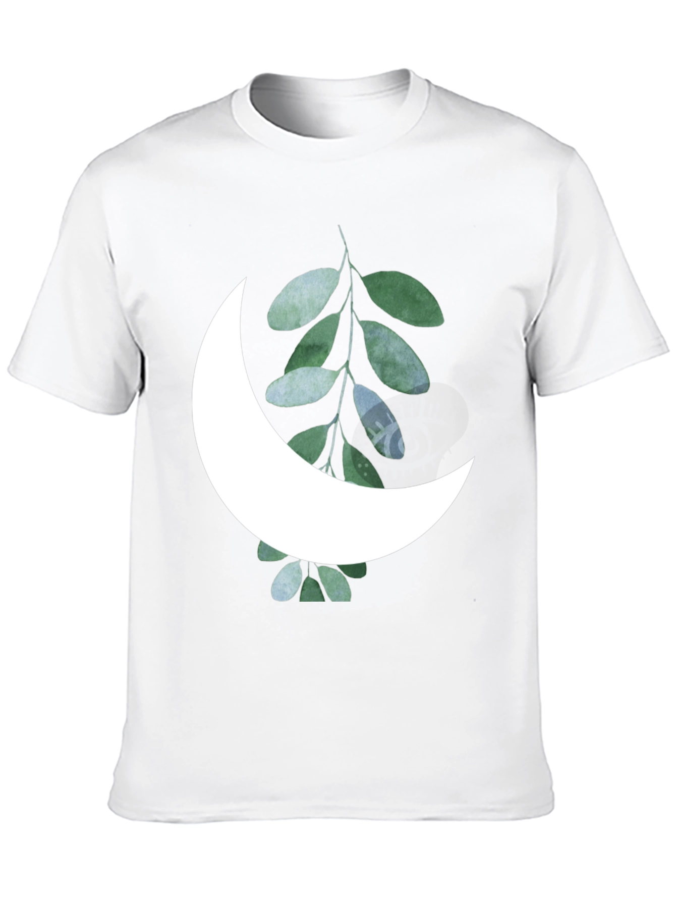 Black Moon & Leaf Graphic Black T-Shirt view 10