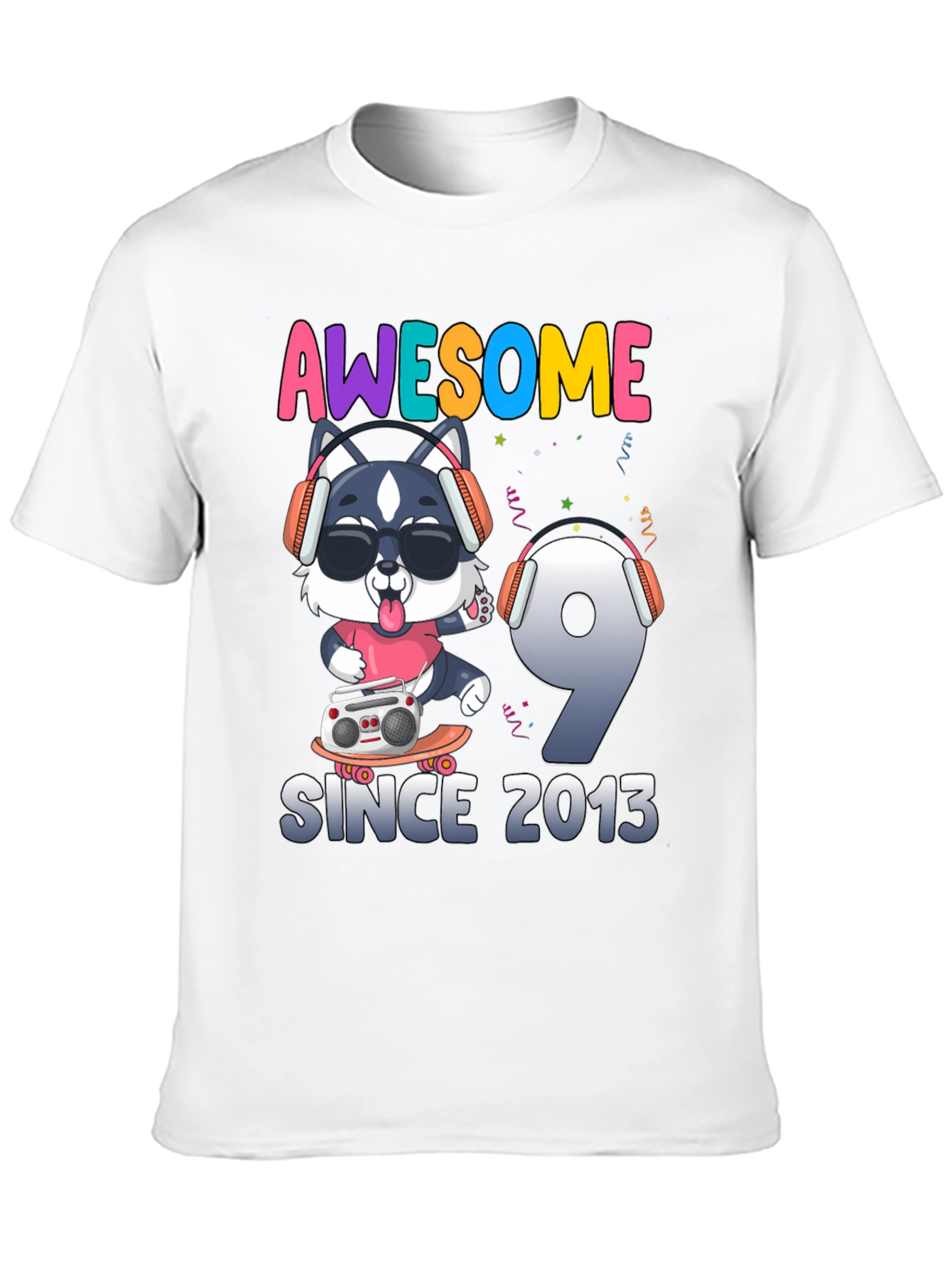 Black Awesome Since 2013 T-Shirt view 10