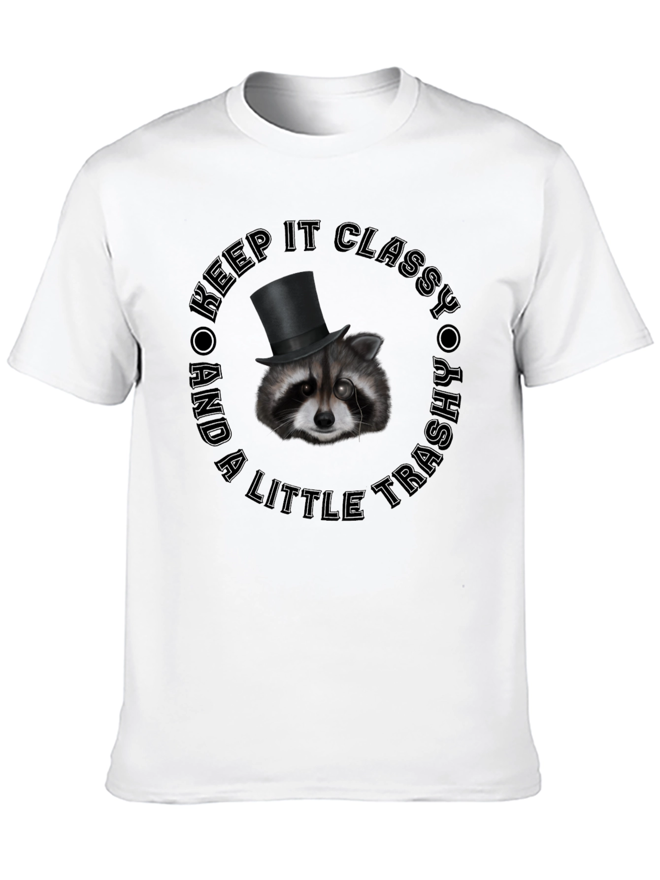 Black Classy Trashy Raccoon T-Shirt view 10