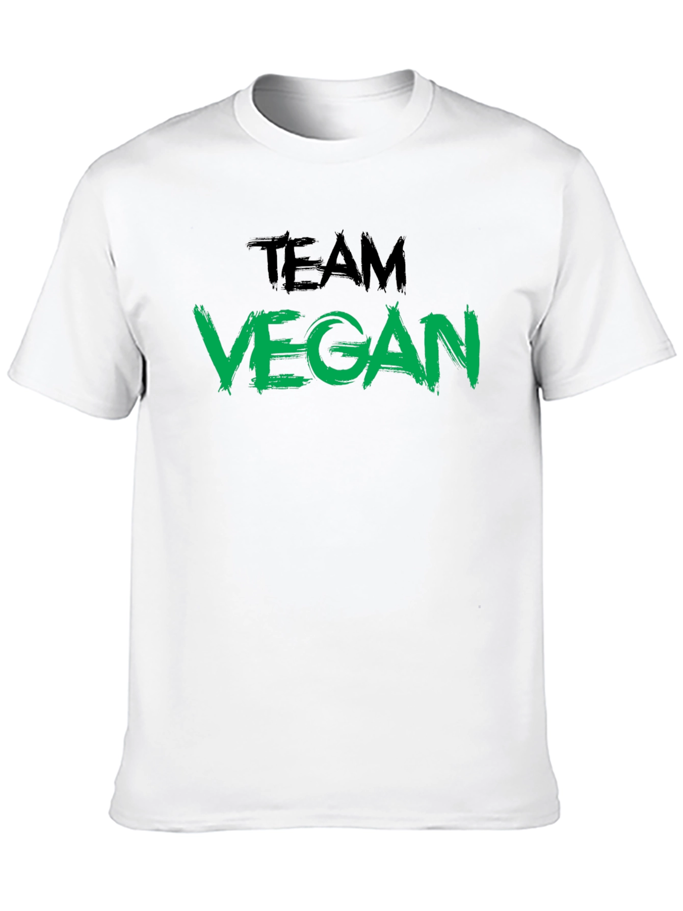 Black Team Vegan Black Crew Neck T-Shirt view 10