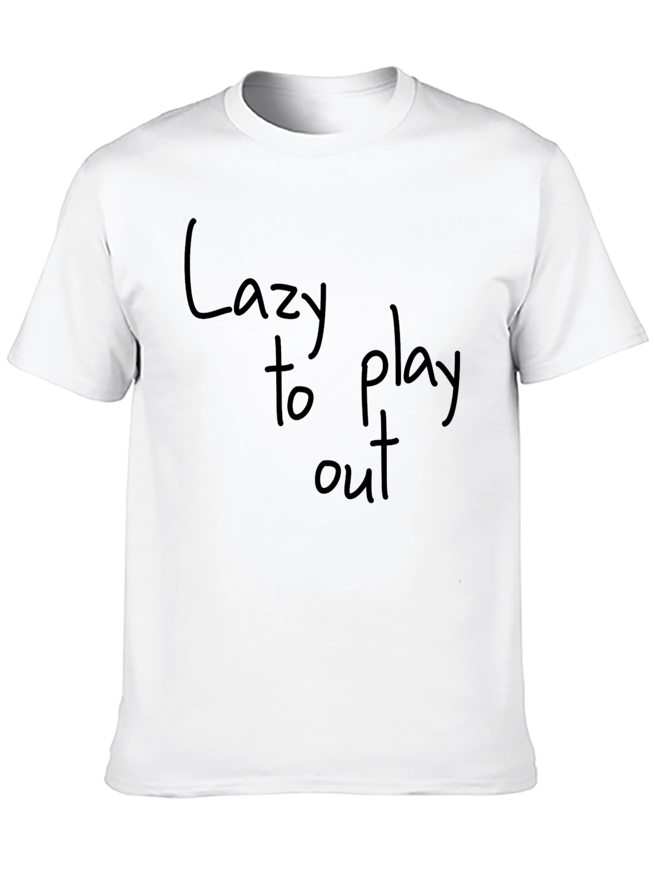 Black Lazy to Play Out Graphic T-Shirt view 10