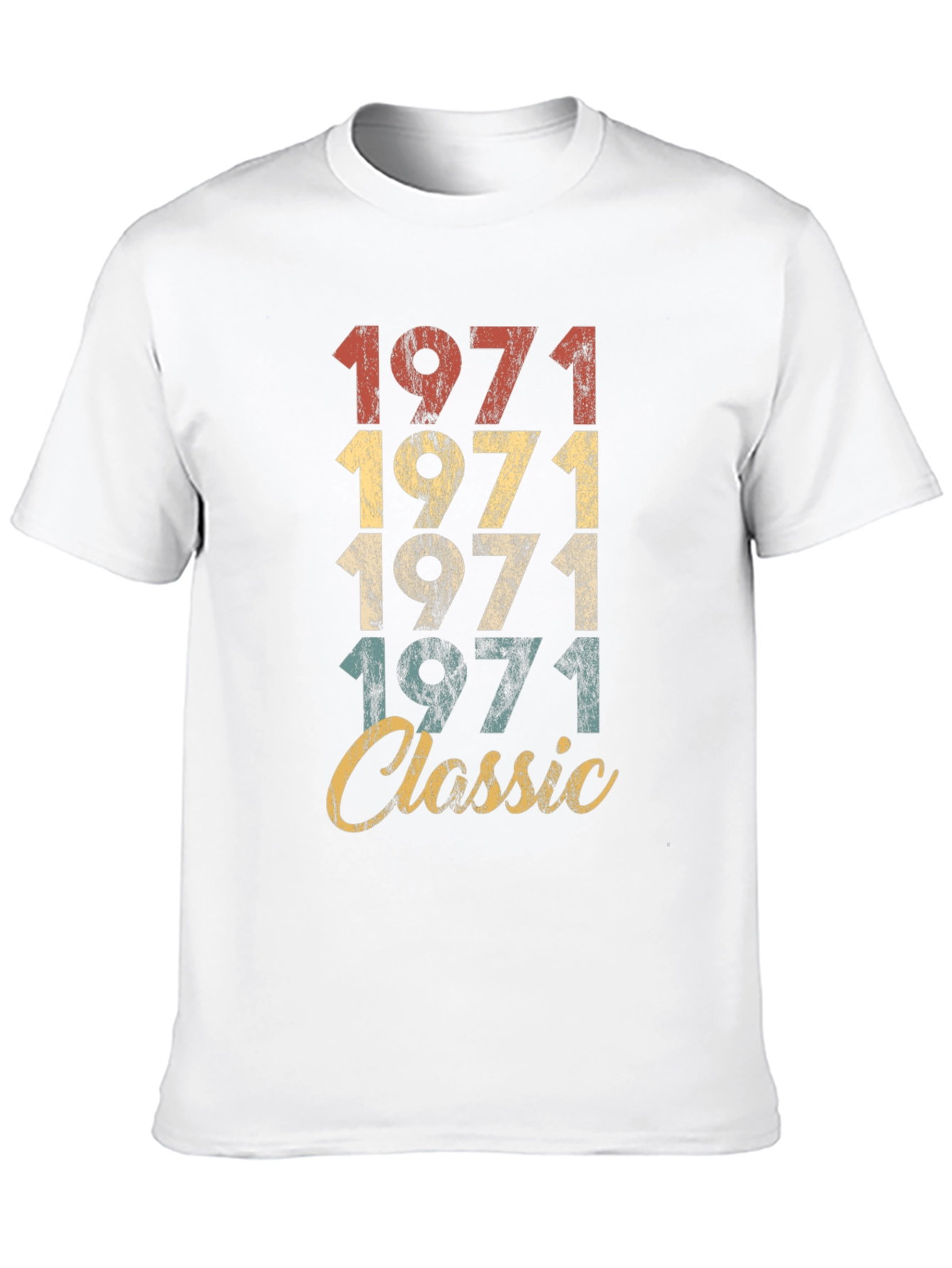 Black Vintage 1971 Classic Birthday T-Shirt view 10