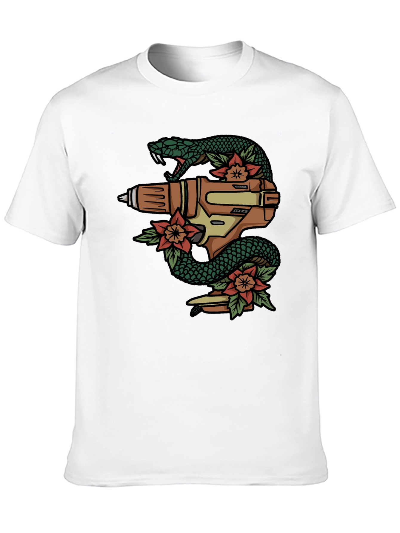 Black Snake Drill T-Shirt - Unique Graphic Tee view 10