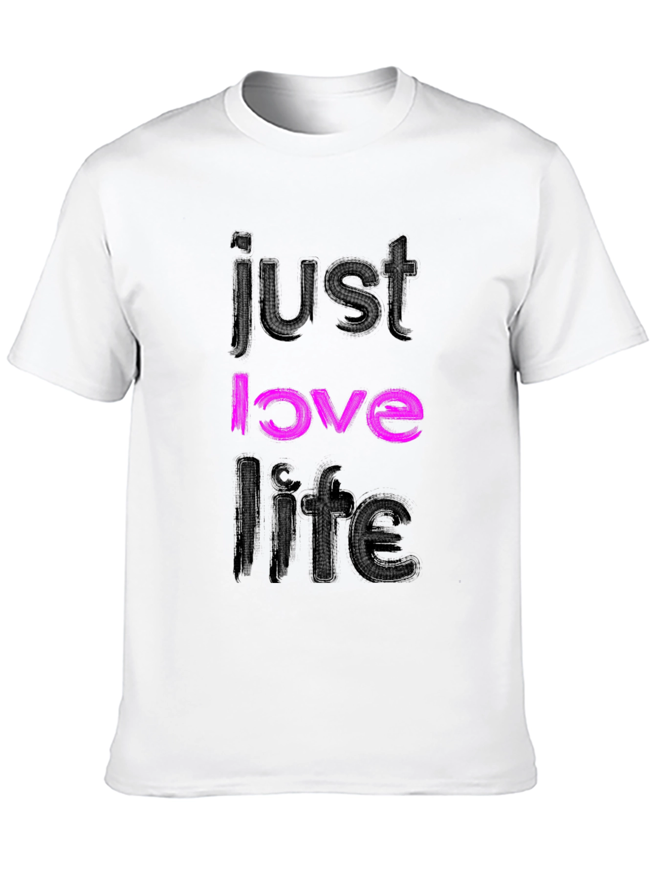Black Just Love Life Black Graphic Tee view 10