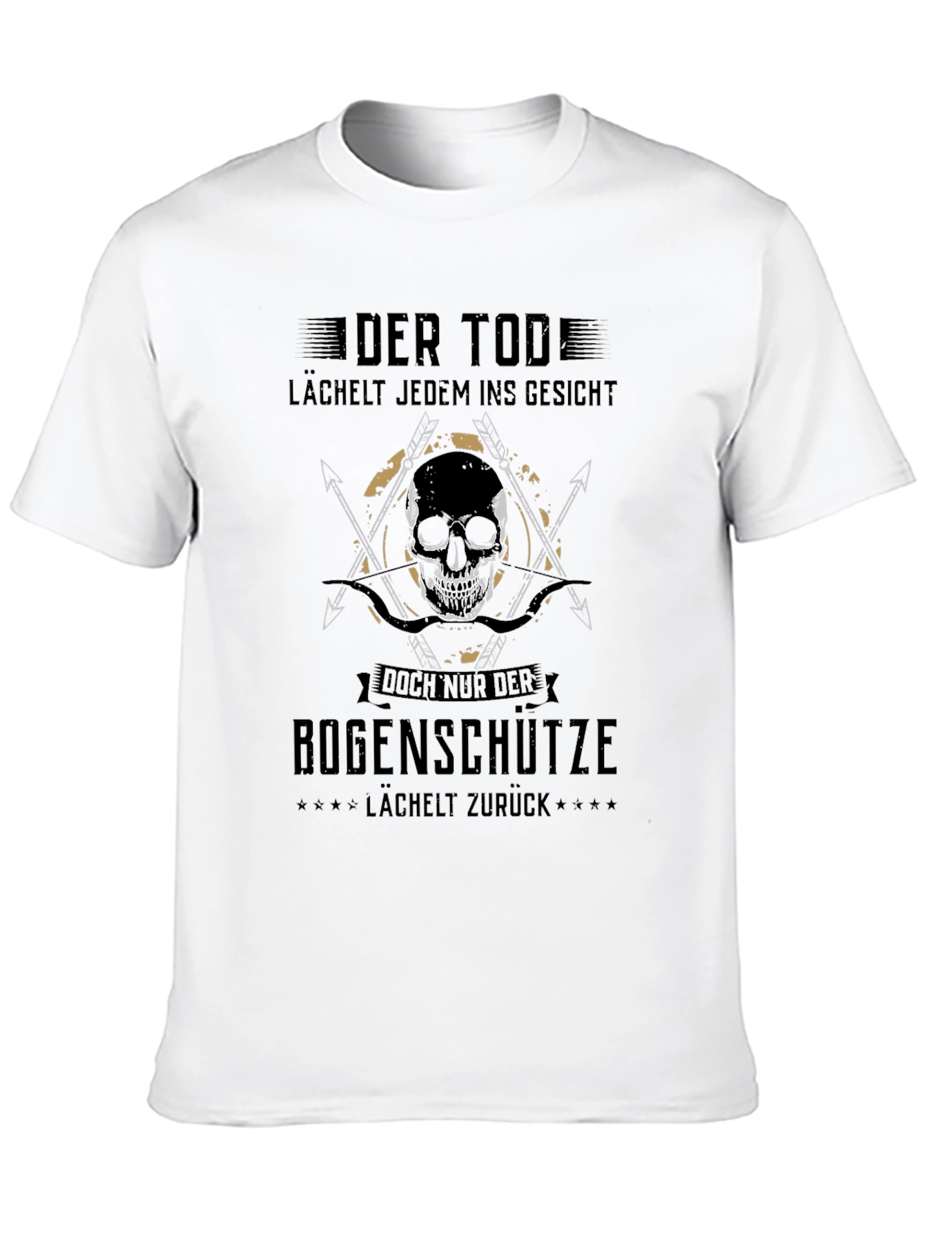 Black Der Tod Lächelt Archer T-Shirt view 10