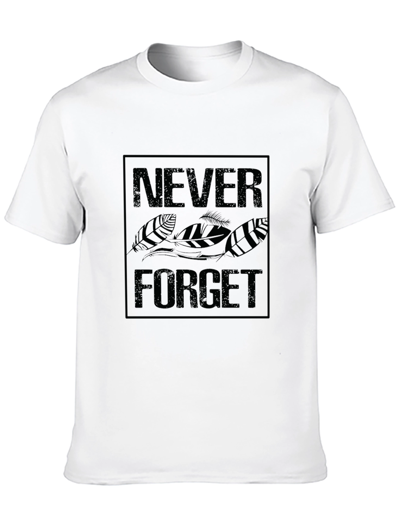 Black Never Forget Graphic Tee - Black Cotton T-Shirt view 10