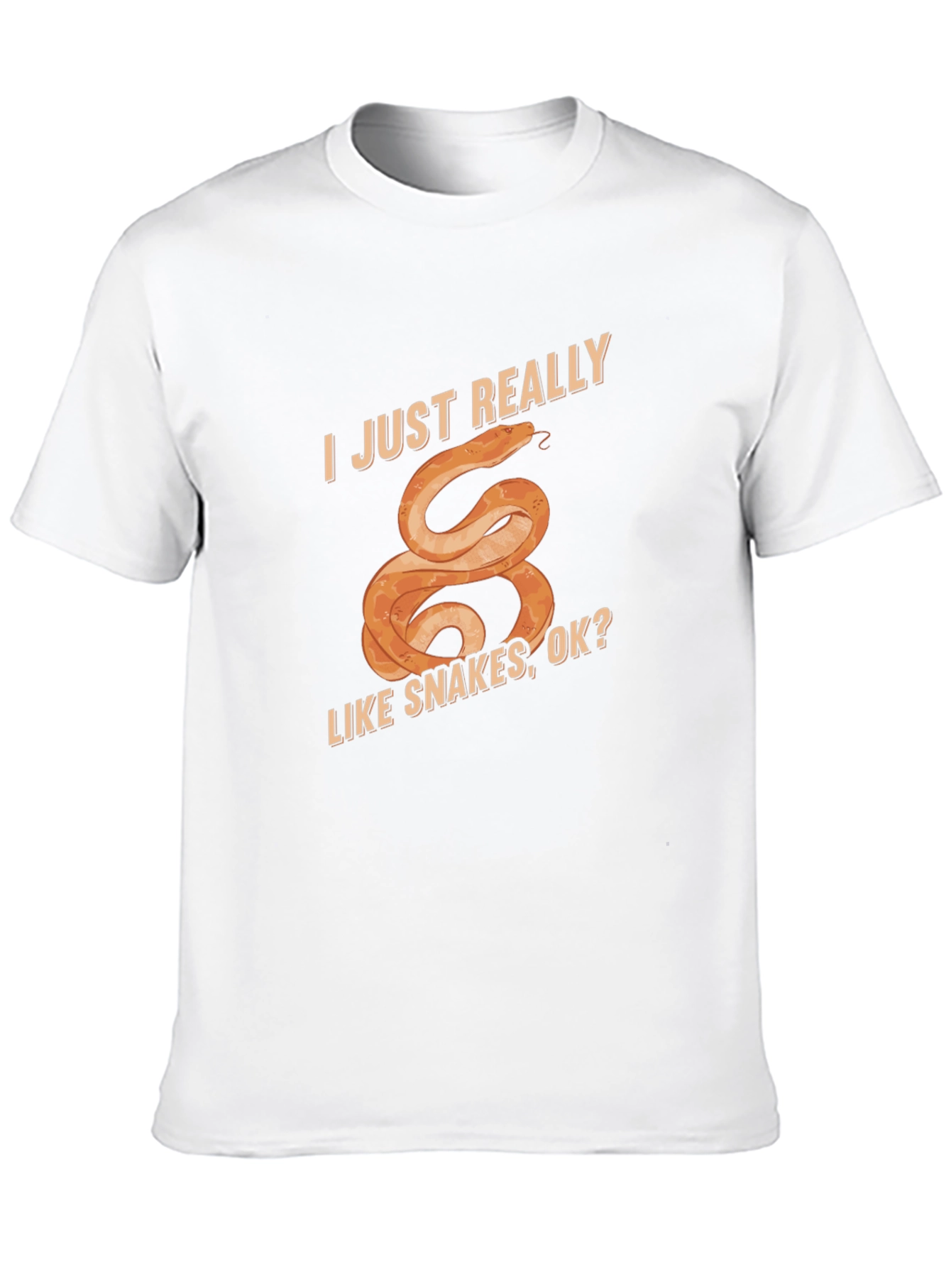 Black I Just Really Like Snakes T-Shirt, Fun Graphic Tee view 10