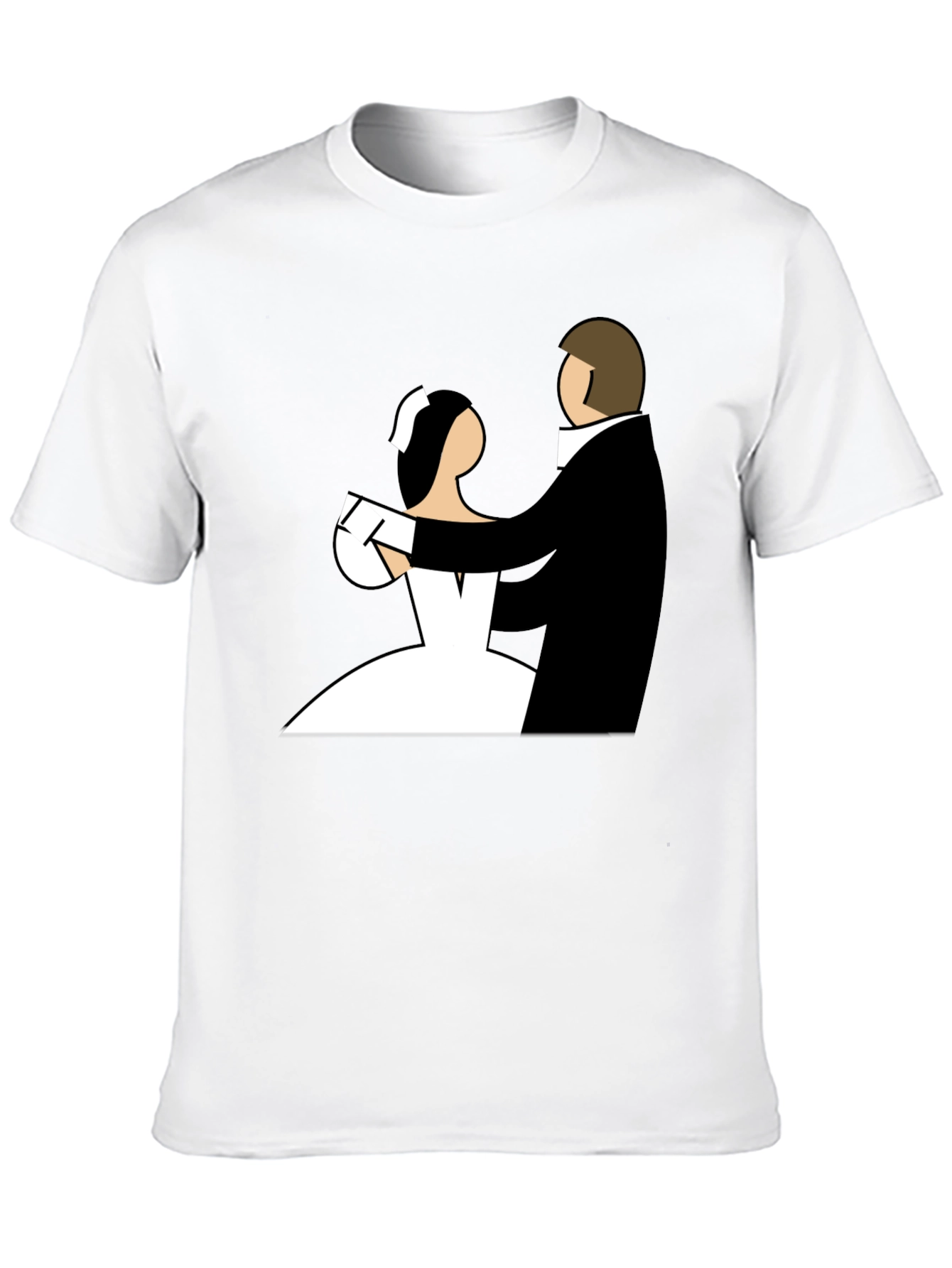 Black Wedding Dance Graphic Tee - Black Cotton T-Shirt view 10