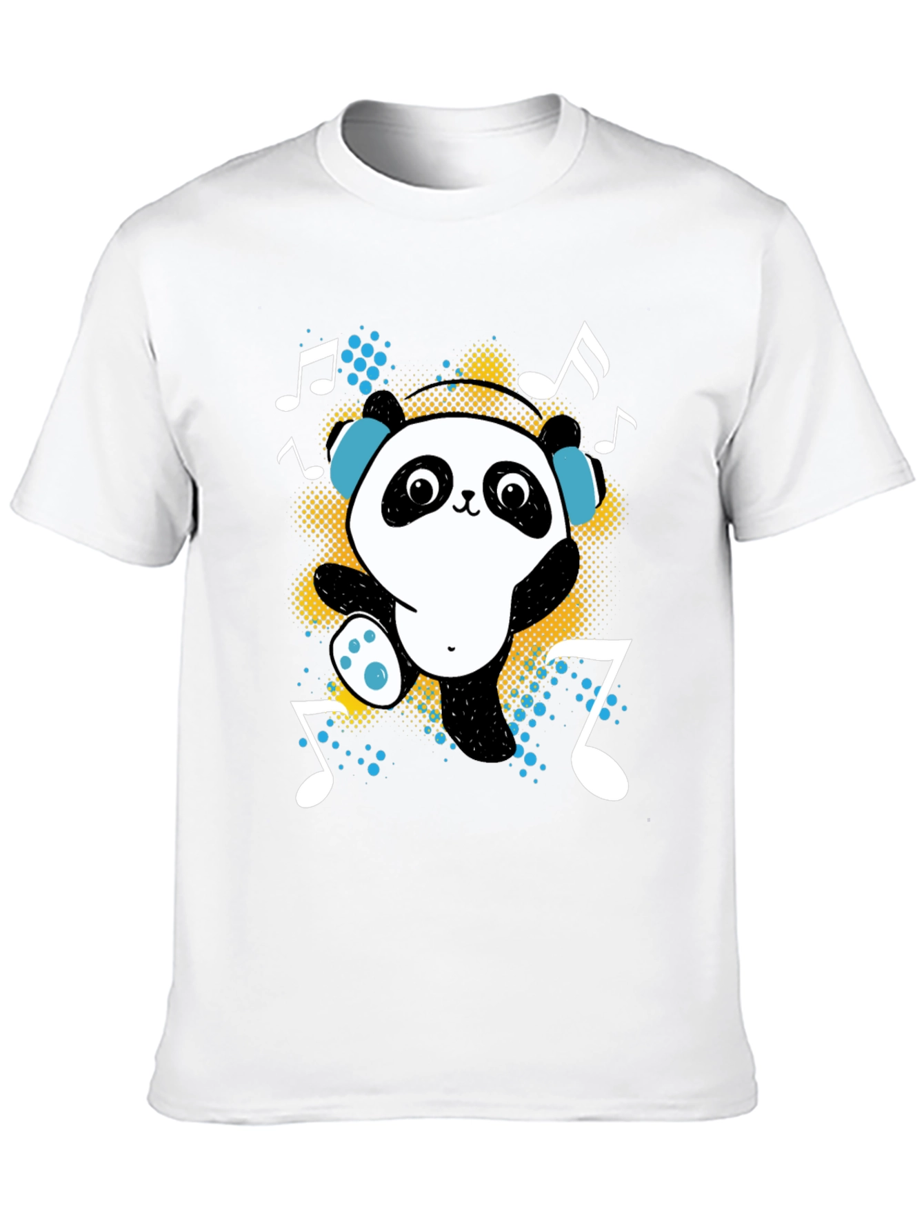 Black Dancing Panda Graphic Tee - Black Cotton T-Shirt view 10
