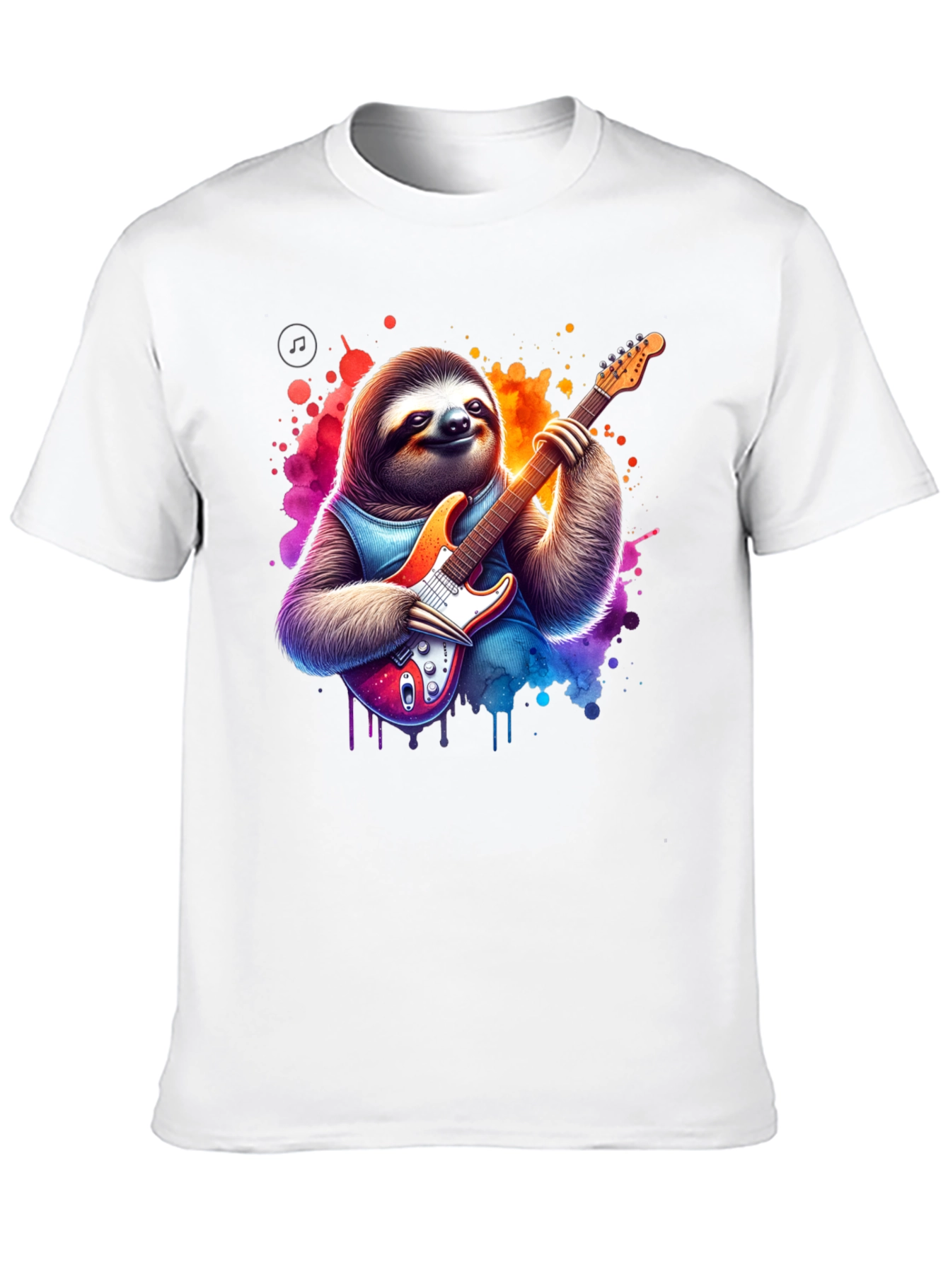 Sloth Guitarist Graphic Tee - Rock On! - 10