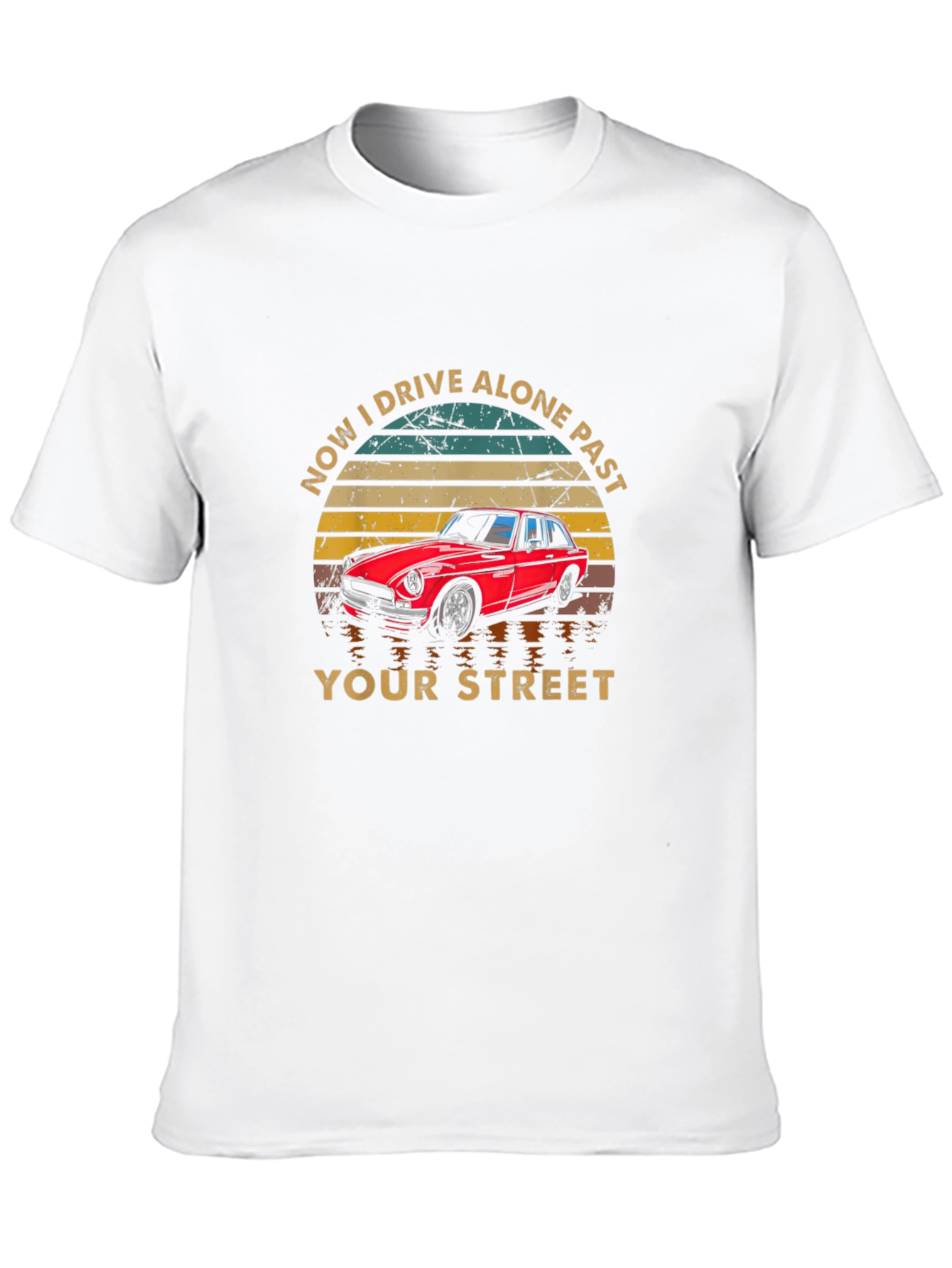 Black Drive Alone Past Your Street Graphic T-Shirt view 10