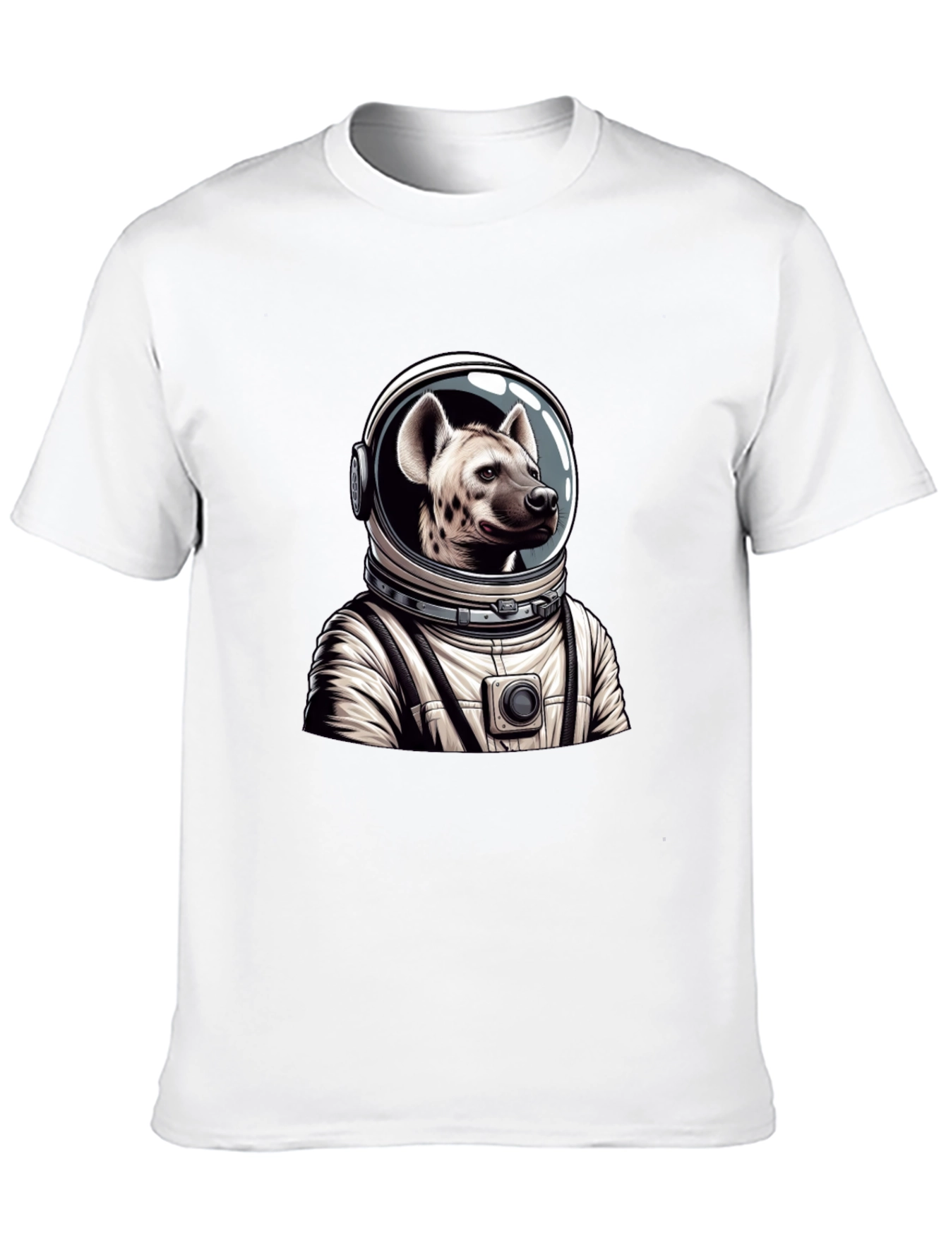 Black Hyena Astronaut Black T-Shirt view 10
