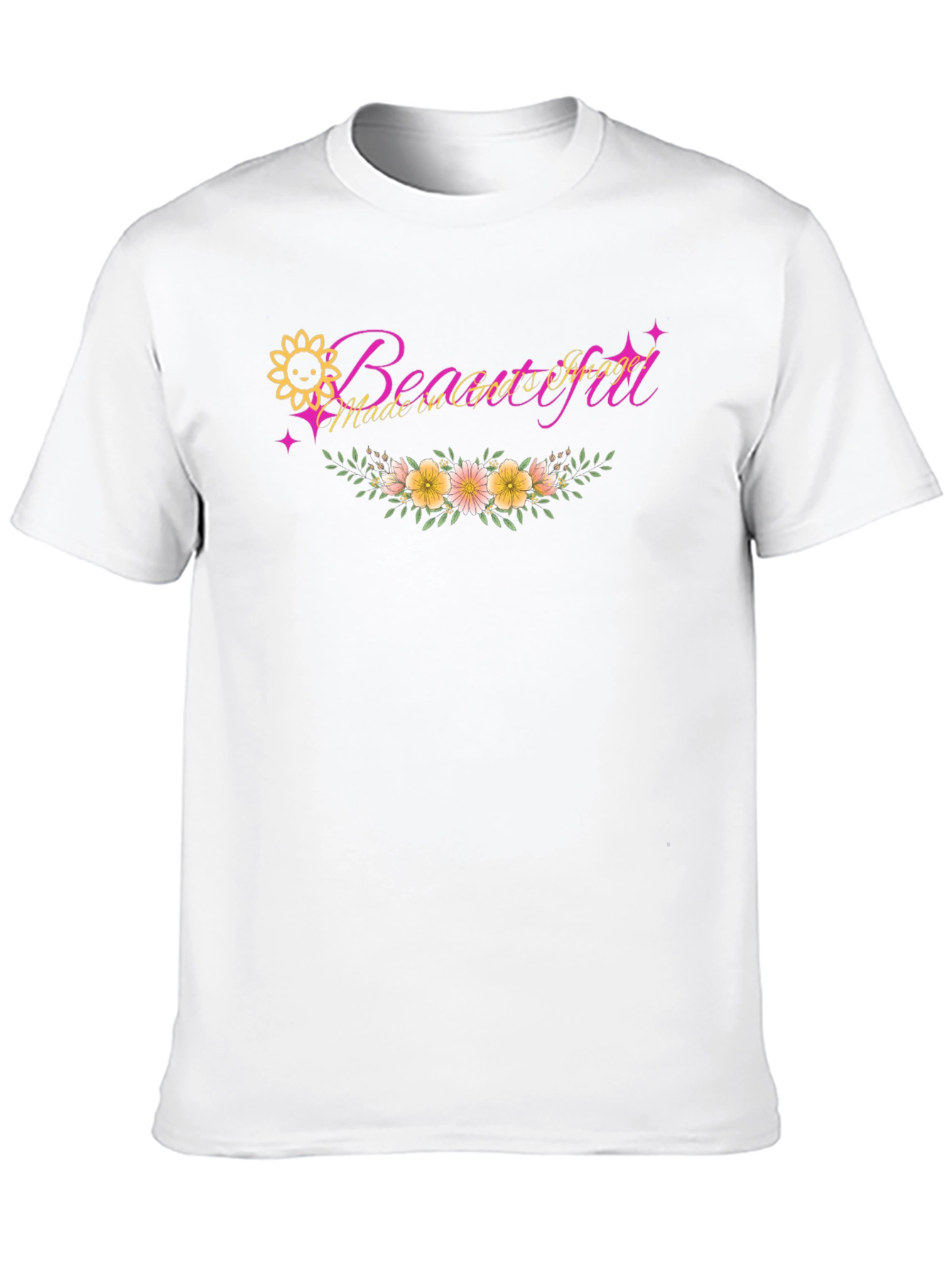 Black Beautiful Floral Graphic Tee - Black view 10