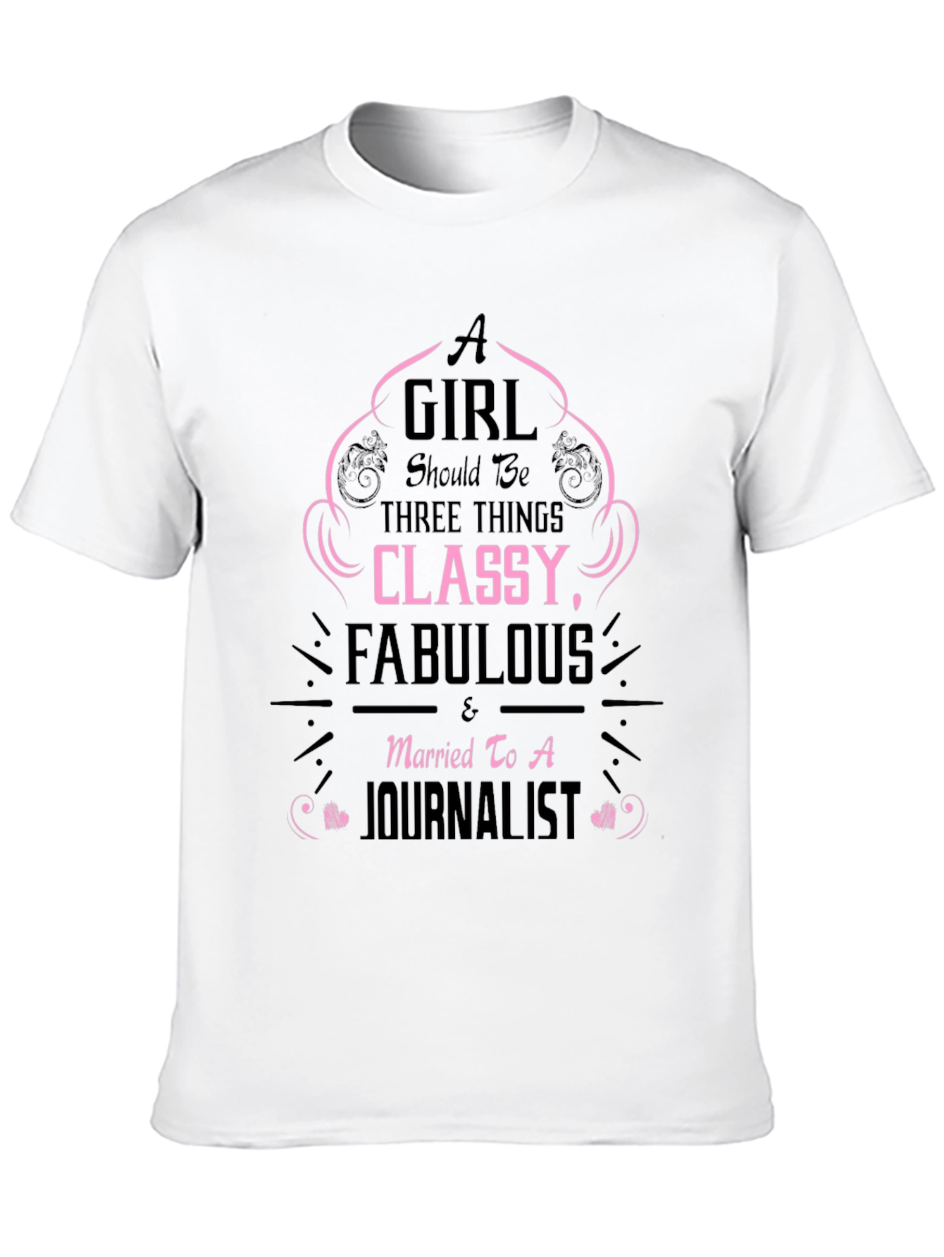 Black Classy & Fabulous Journalist Wife T-Shirt view 10