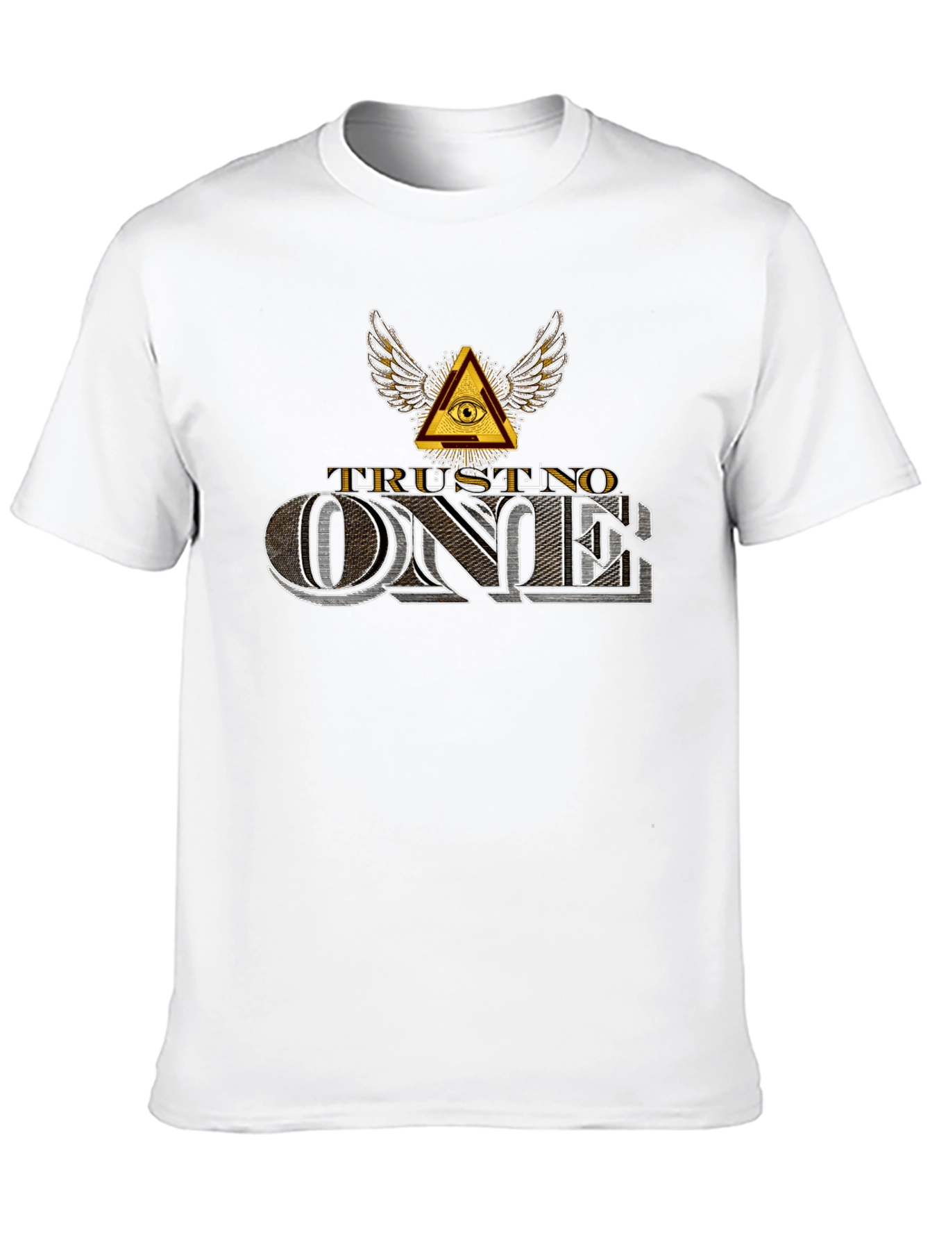 Black Trust No One Graphic T-Shirt view 10