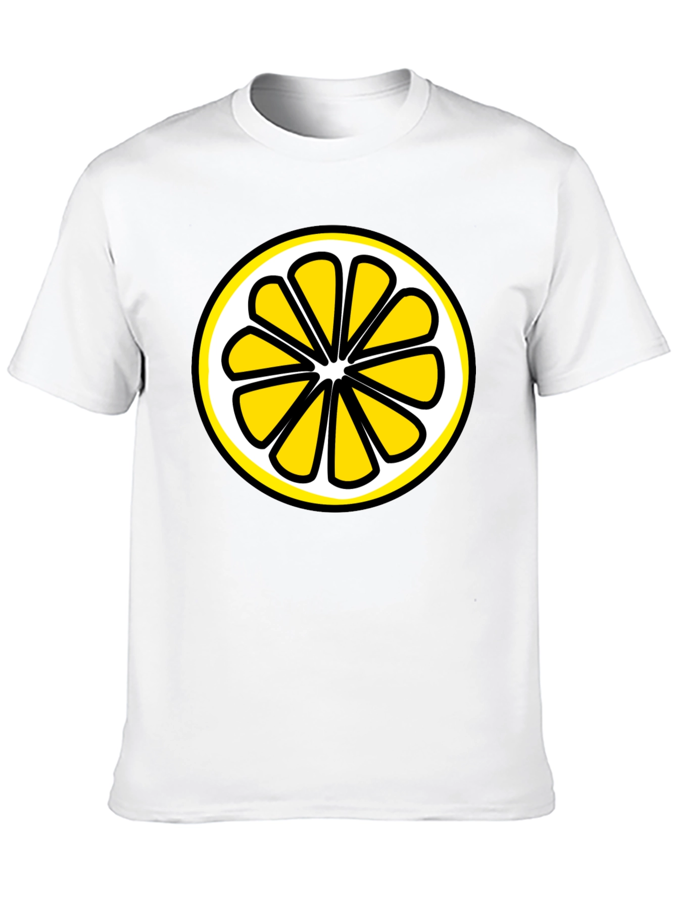 Black Lemon Slice Graphic T-Shirt - Black Cotton Tee view 10