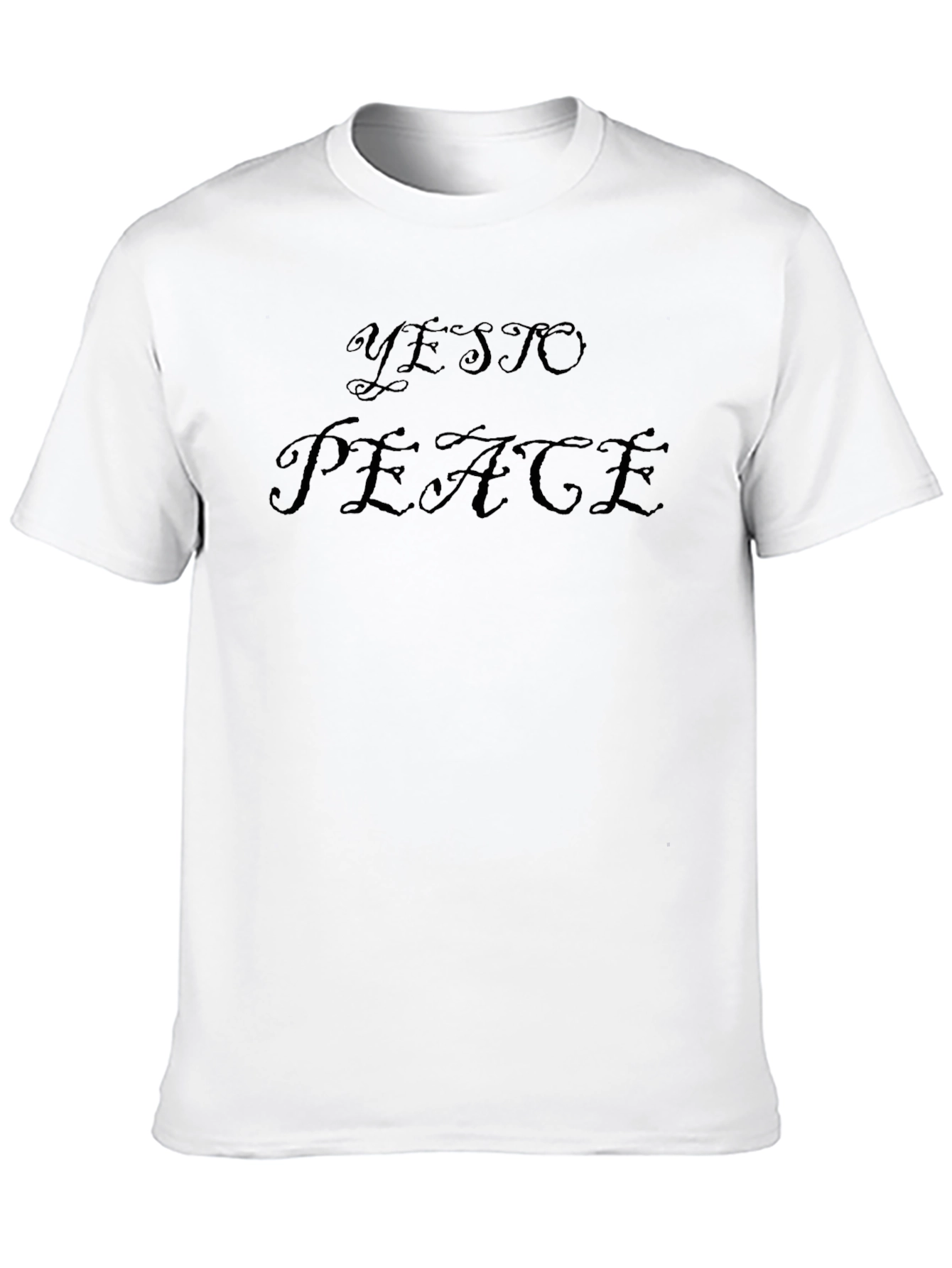 Black Yes to Peace Black T-Shirt - Stylish Slogan Tee view 10