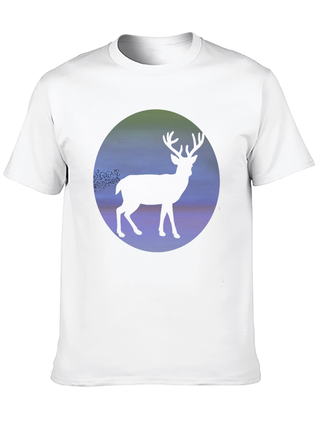 Black Deer Silhouette Graphic Tee - Men's Black T-Shirt view 10