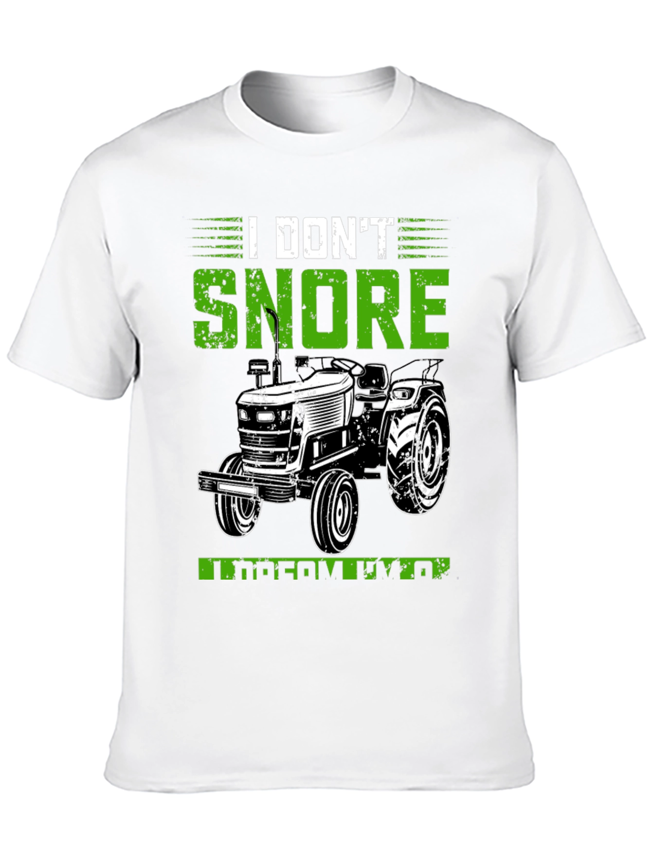 Black I Don't Snore I Dream Tractor Black Graphic Tee view 10