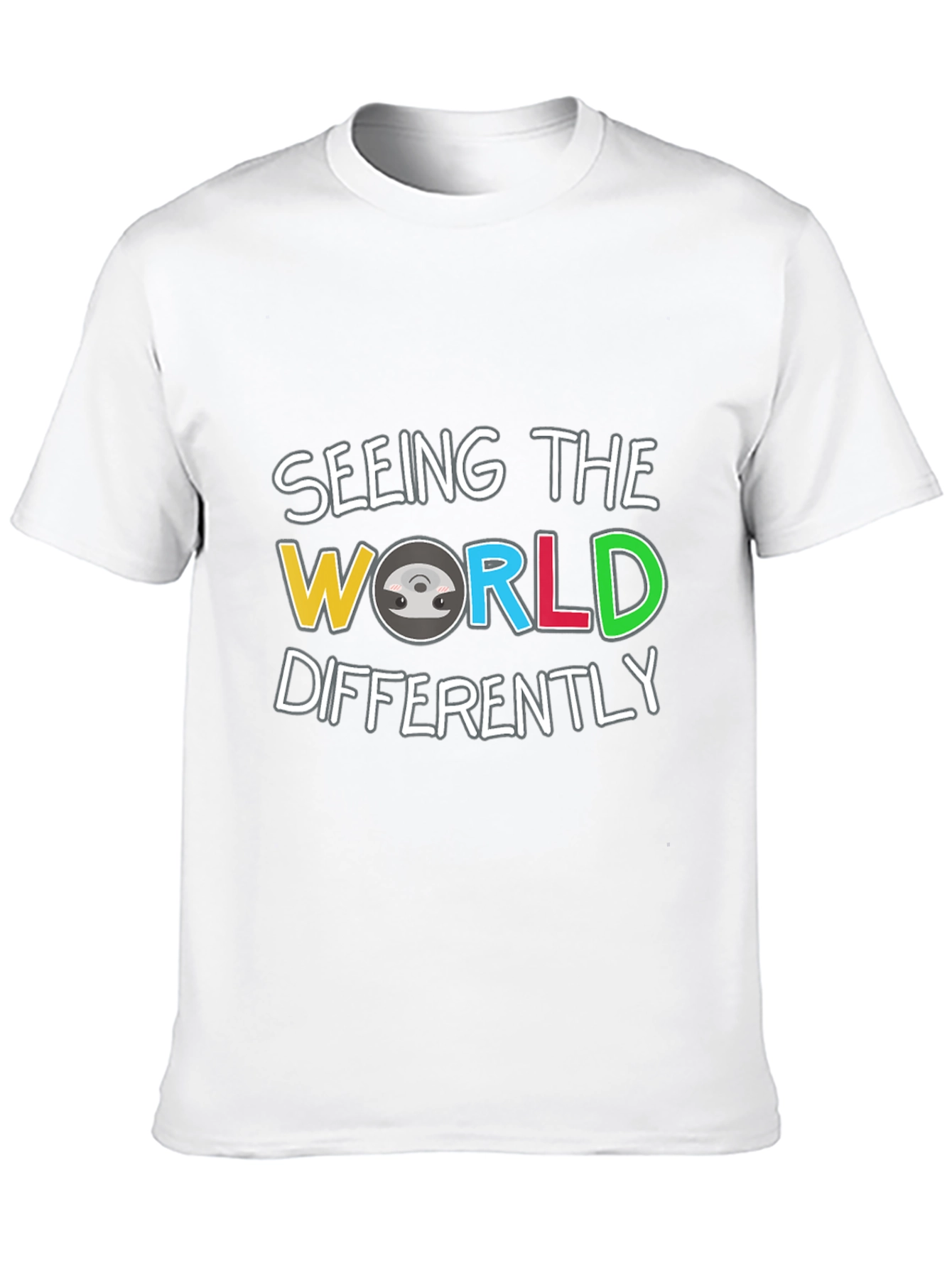 Black Seeing The World Differently T-Shirt view 10