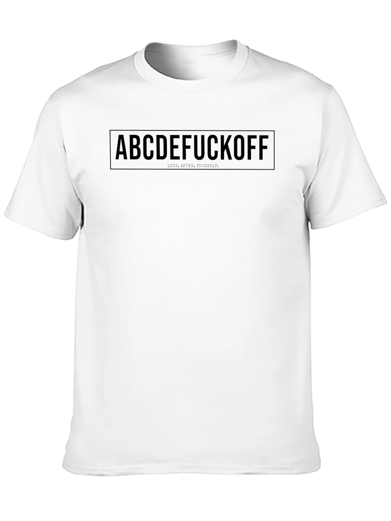 Black ABCDEFUCKOFF Sarcastic Graphic Tee - Black view 10