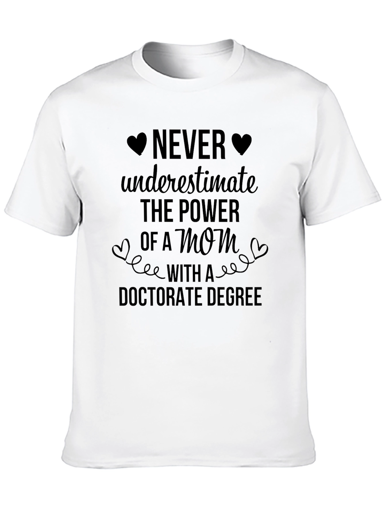 Black Mom With Doctorate Degree Graphic Tee - Black view 10