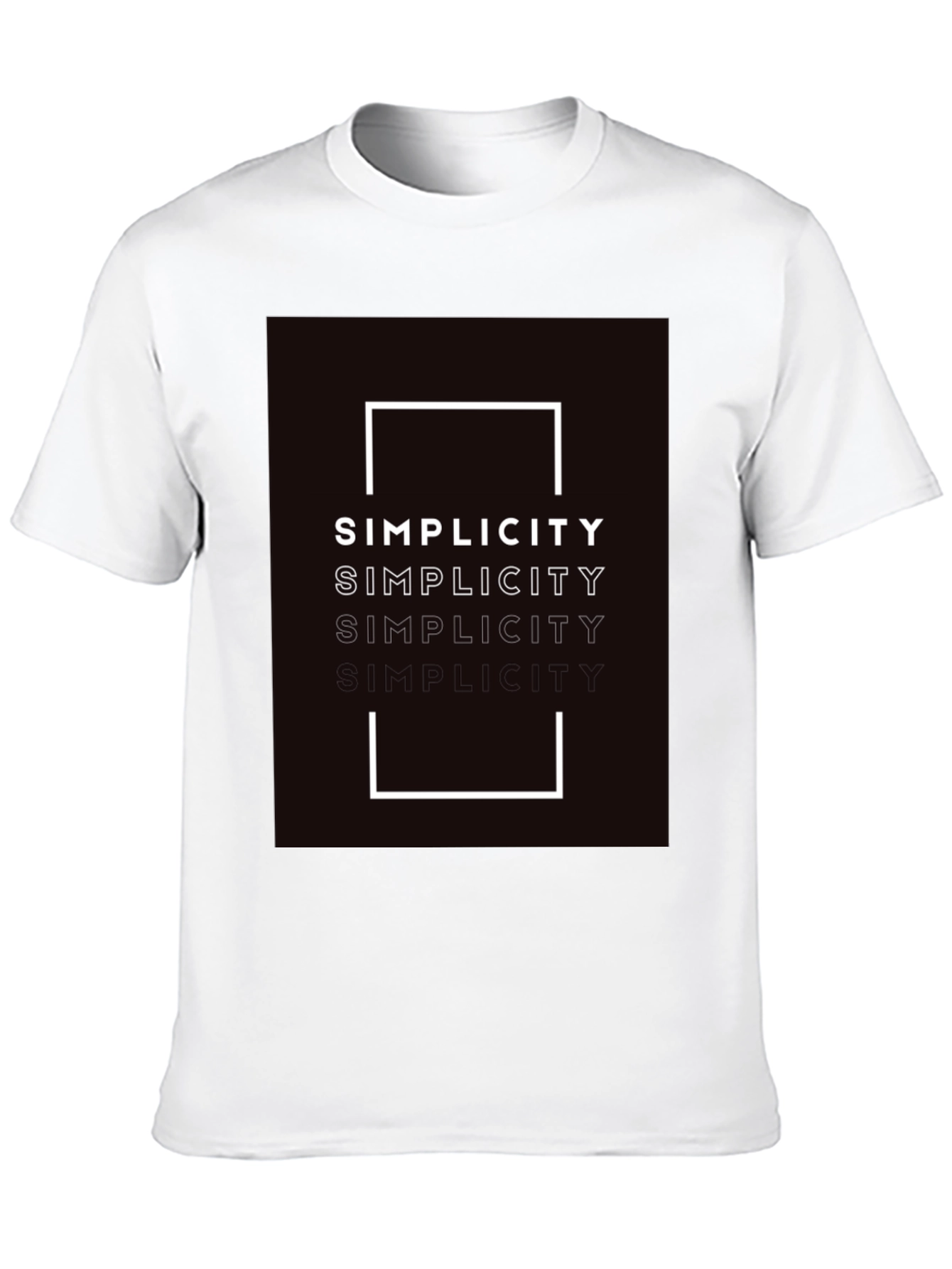 Black Simplicity Graphic Print Black T-Shirt view 10