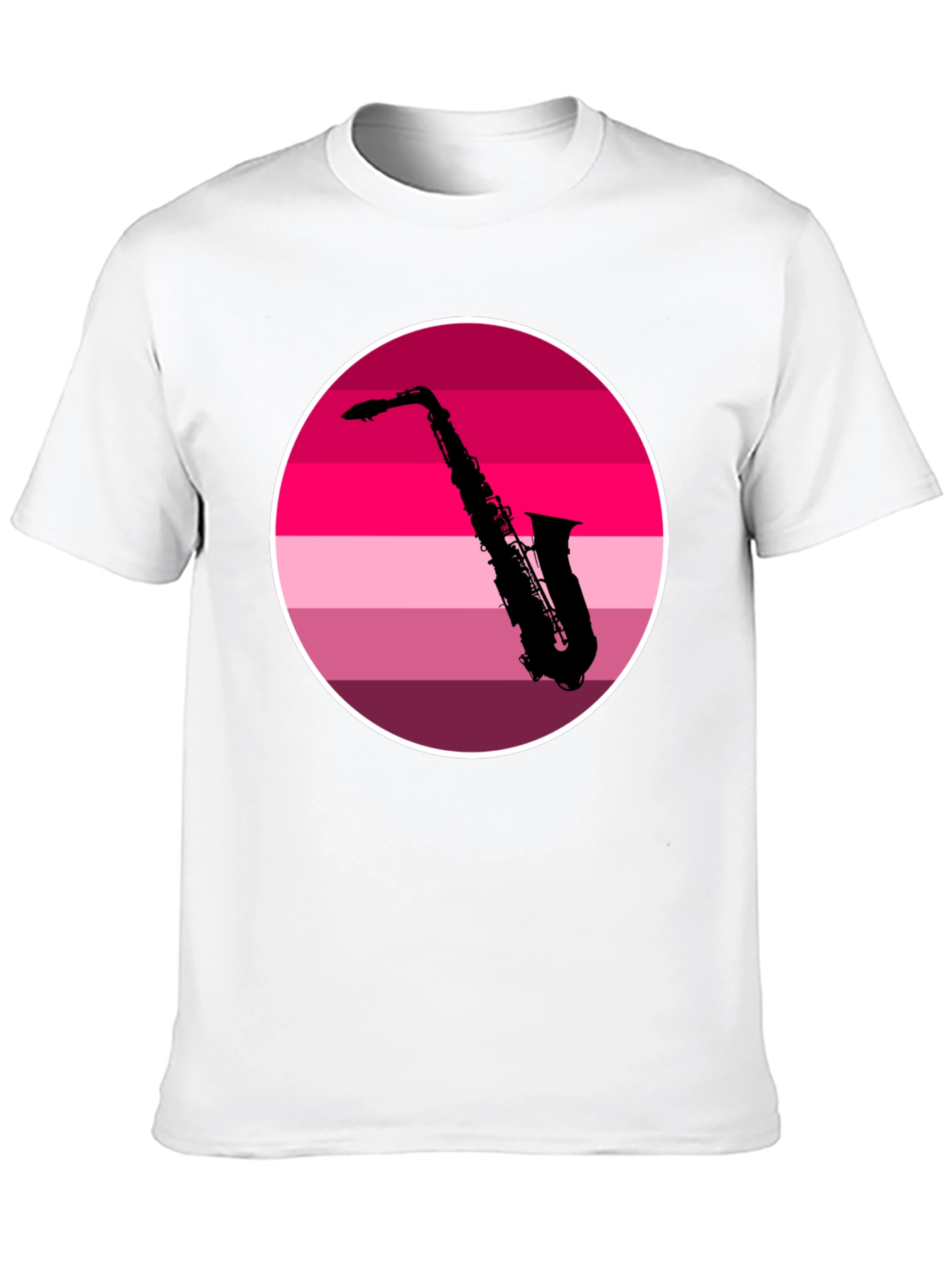 Black Saxophone Silhouette Tee - Retro Music Vibes view 10