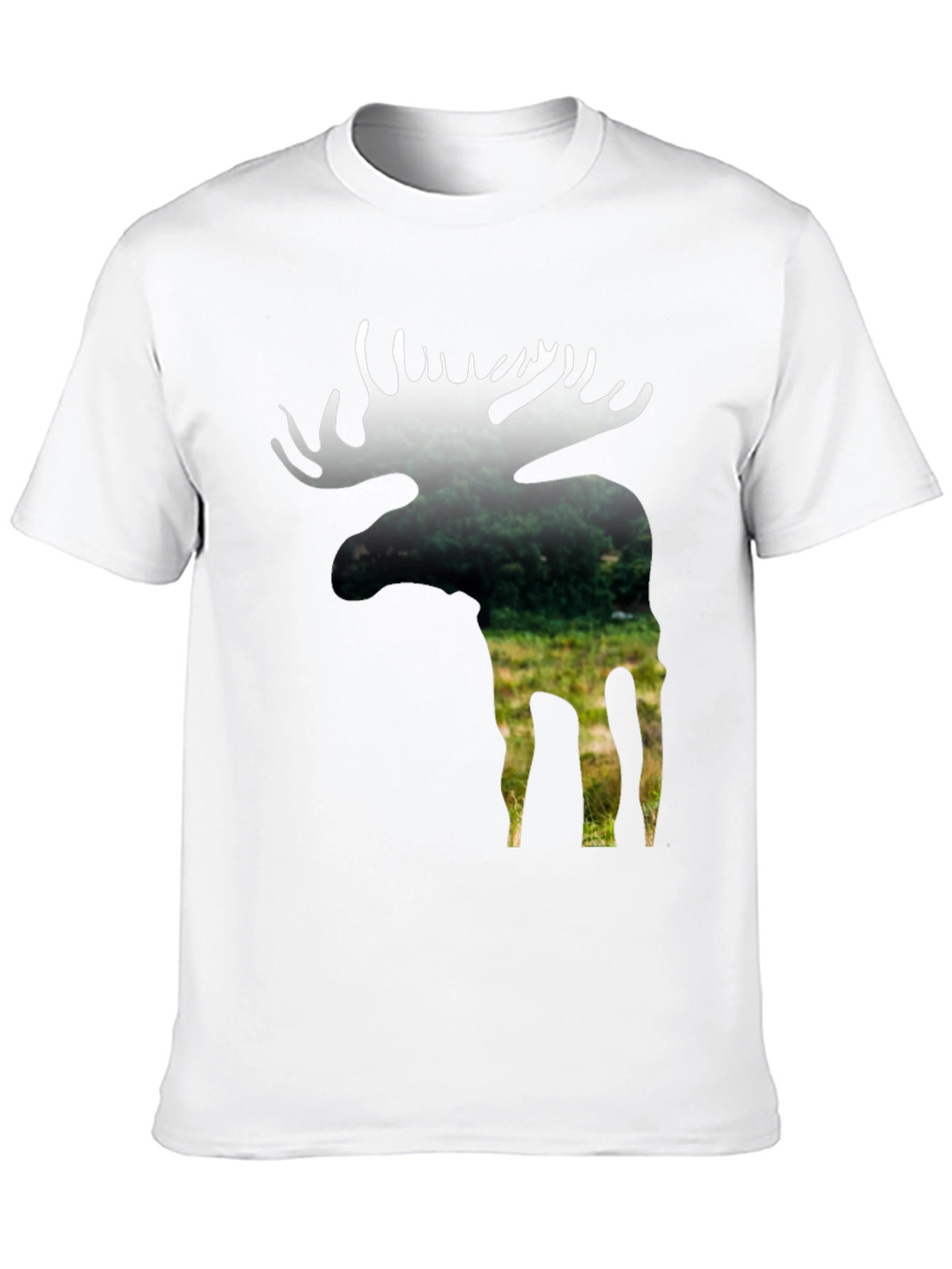 Black Nature Moose Graphic Tee - Black Cotton Blend view 10