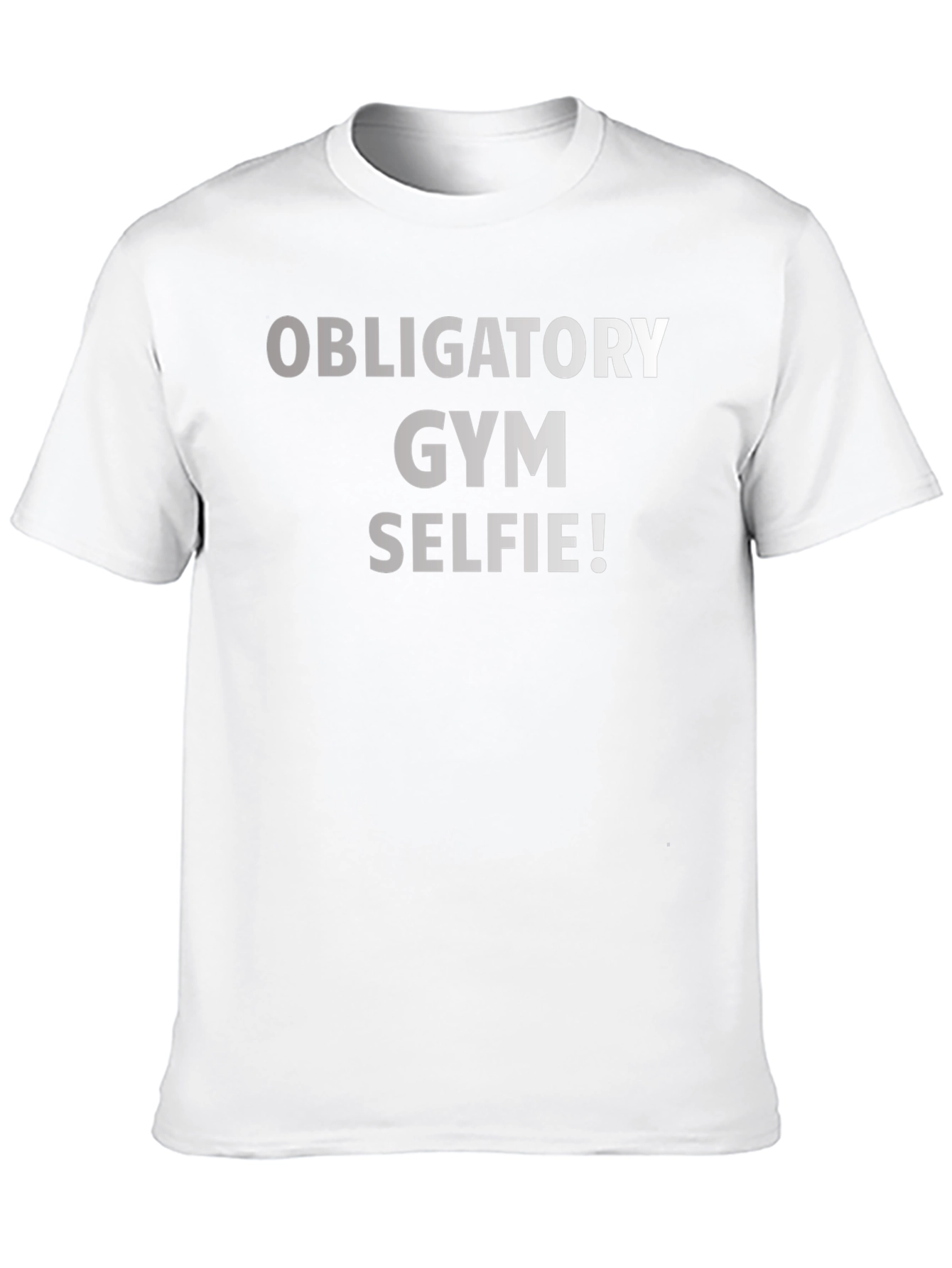 Black Obligatory Gym Selfie T-Shirt - Funny Workout Apparel view 10