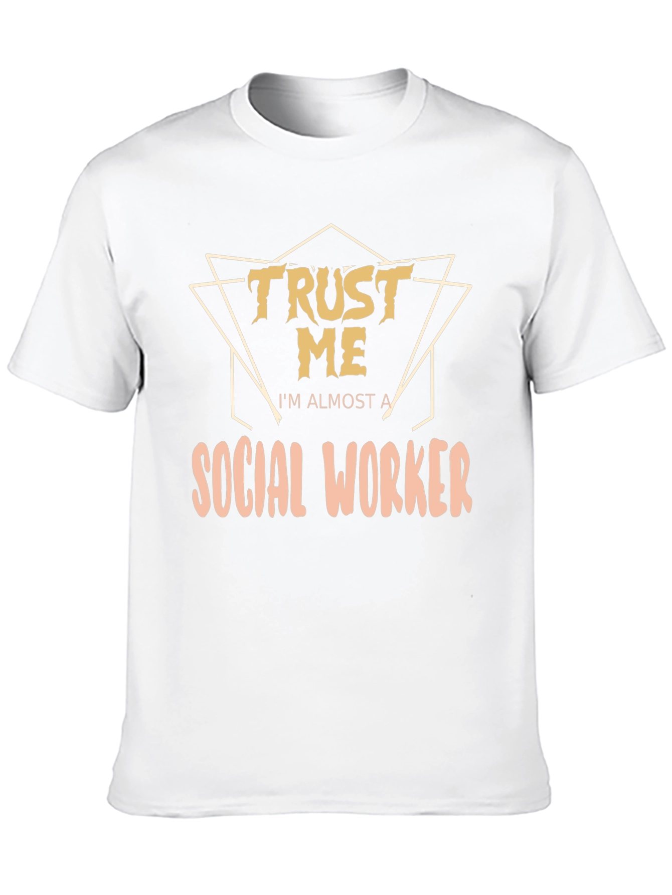 Black Trust Me I'm Almost a Social Worker Black T-Shirt view 10