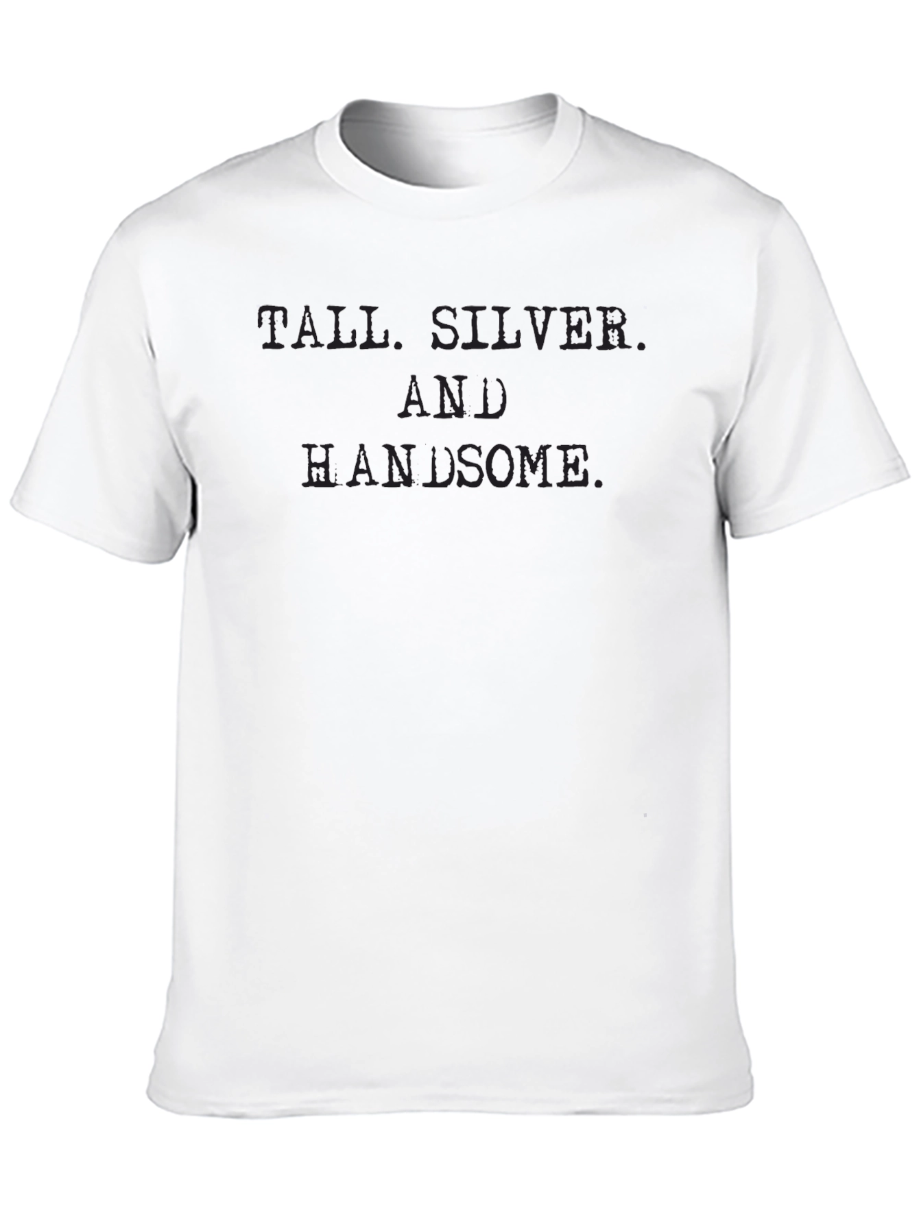 Black Tall Silver Handsome Crew Neck T-Shirt view 10