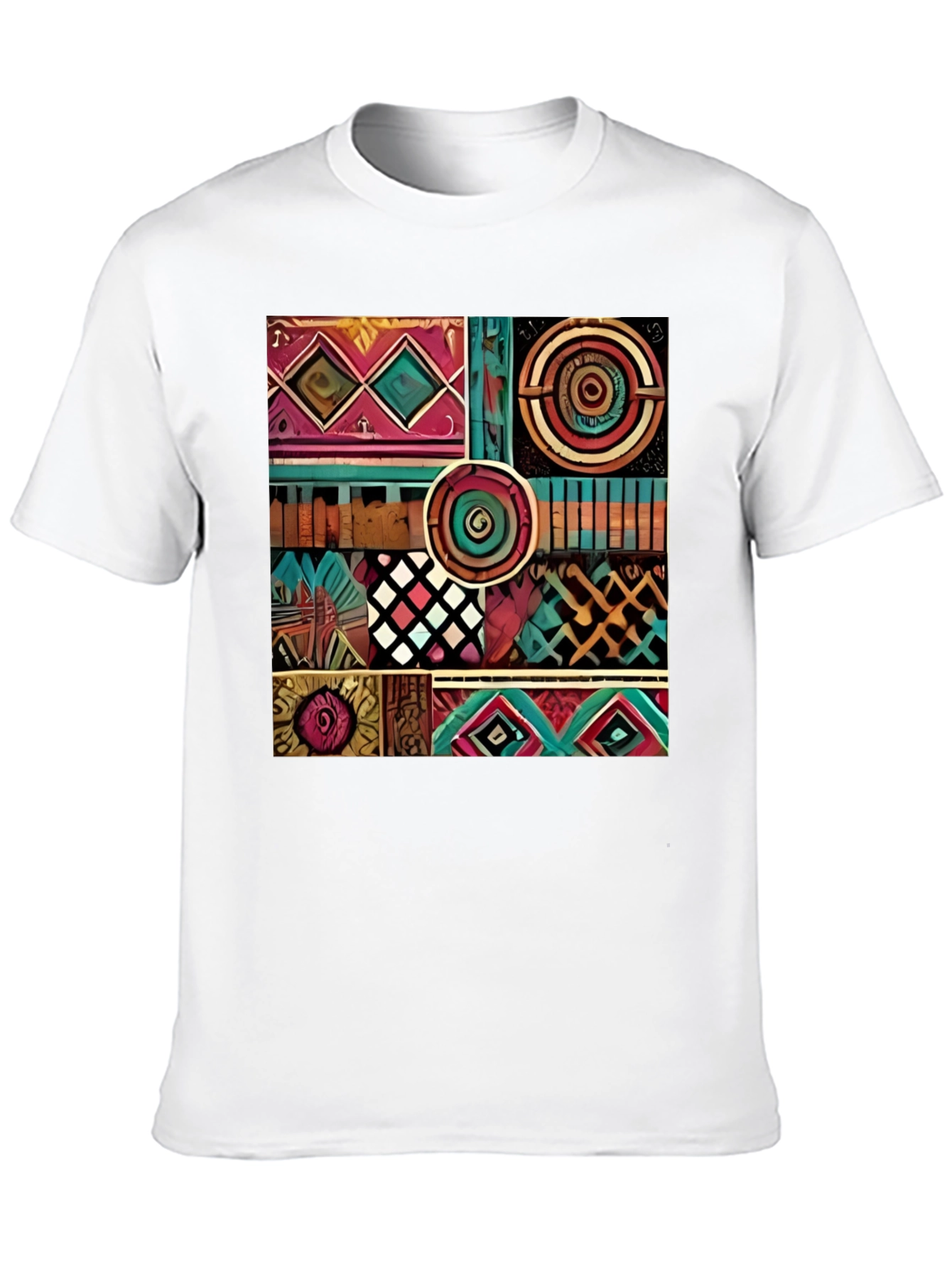Black Abstract Pattern Graphic Print T-Shirt view 10
