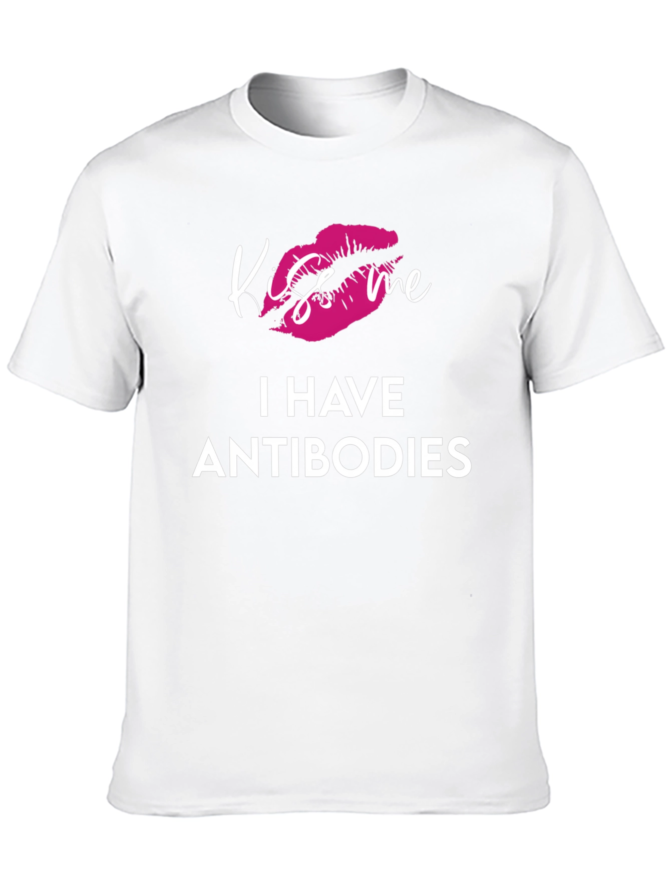 Black Kiss Me I Have Antibodies Graphic T-Shirt view 10