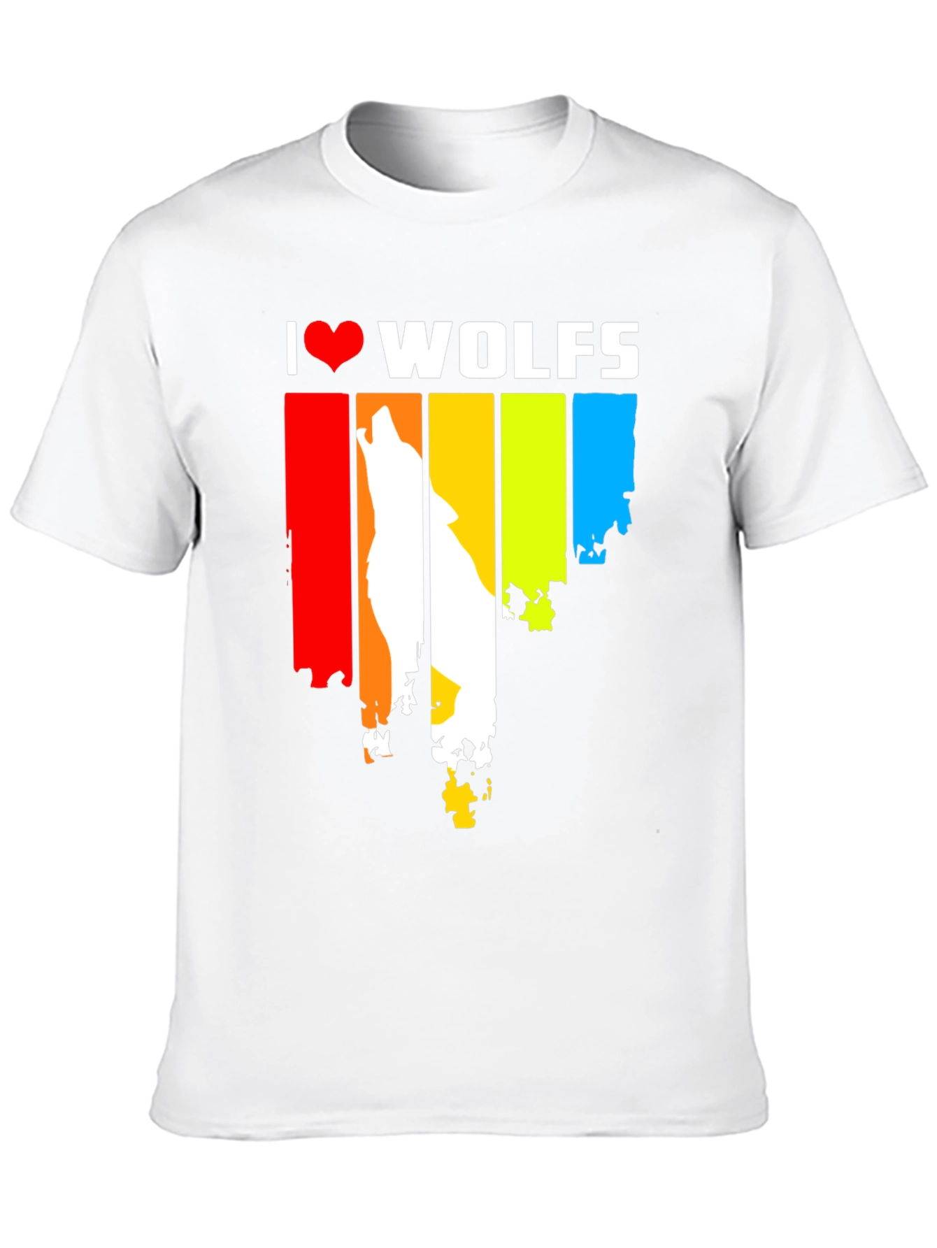 Black I Love Wolves Graphic Tee - Unique Design view 10