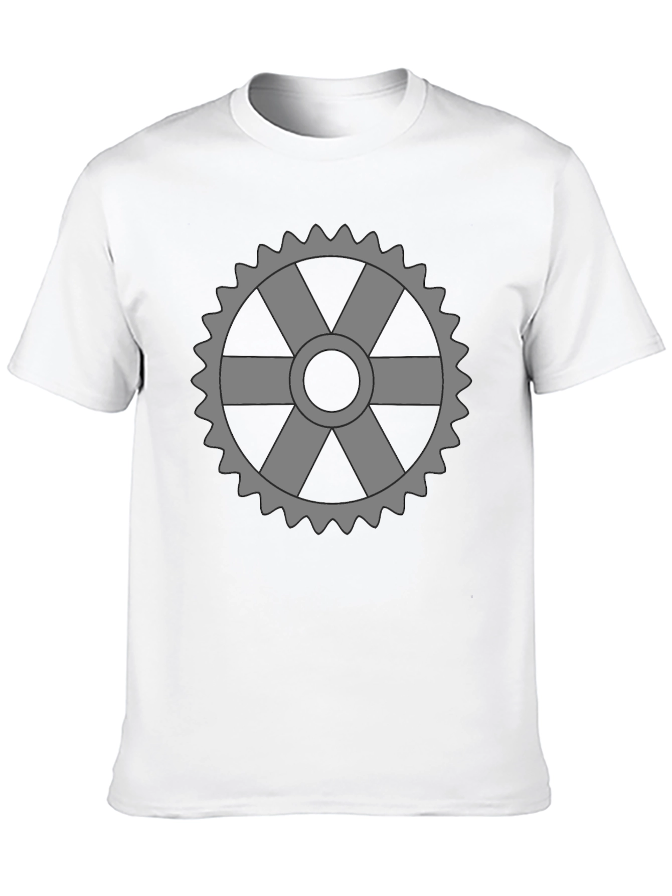 Black Cogwheel Graphic Tee - Cool & Comfortable view 10