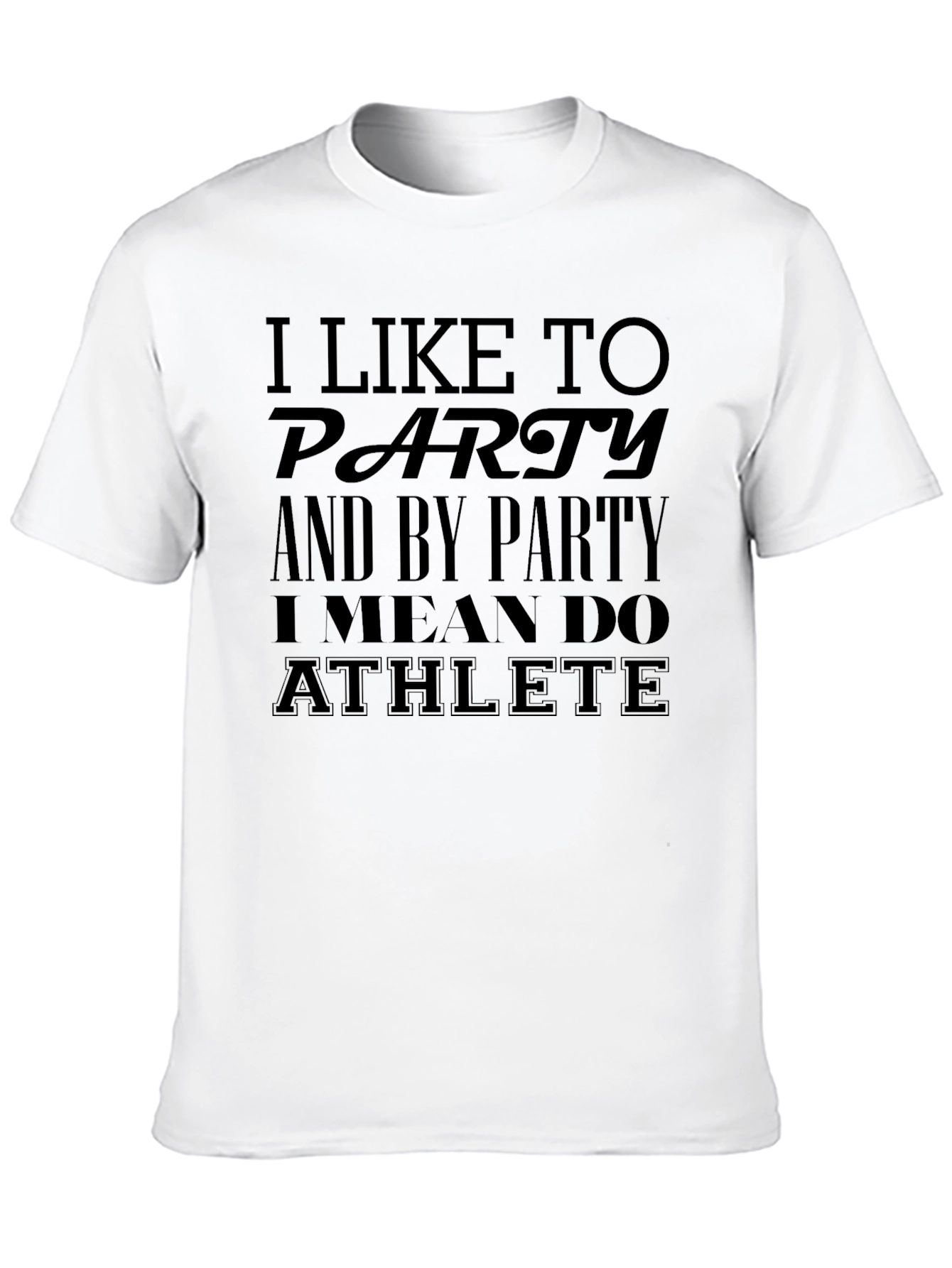 Black I Like to Party Athlete Men's Graphic T-Shirt view 10