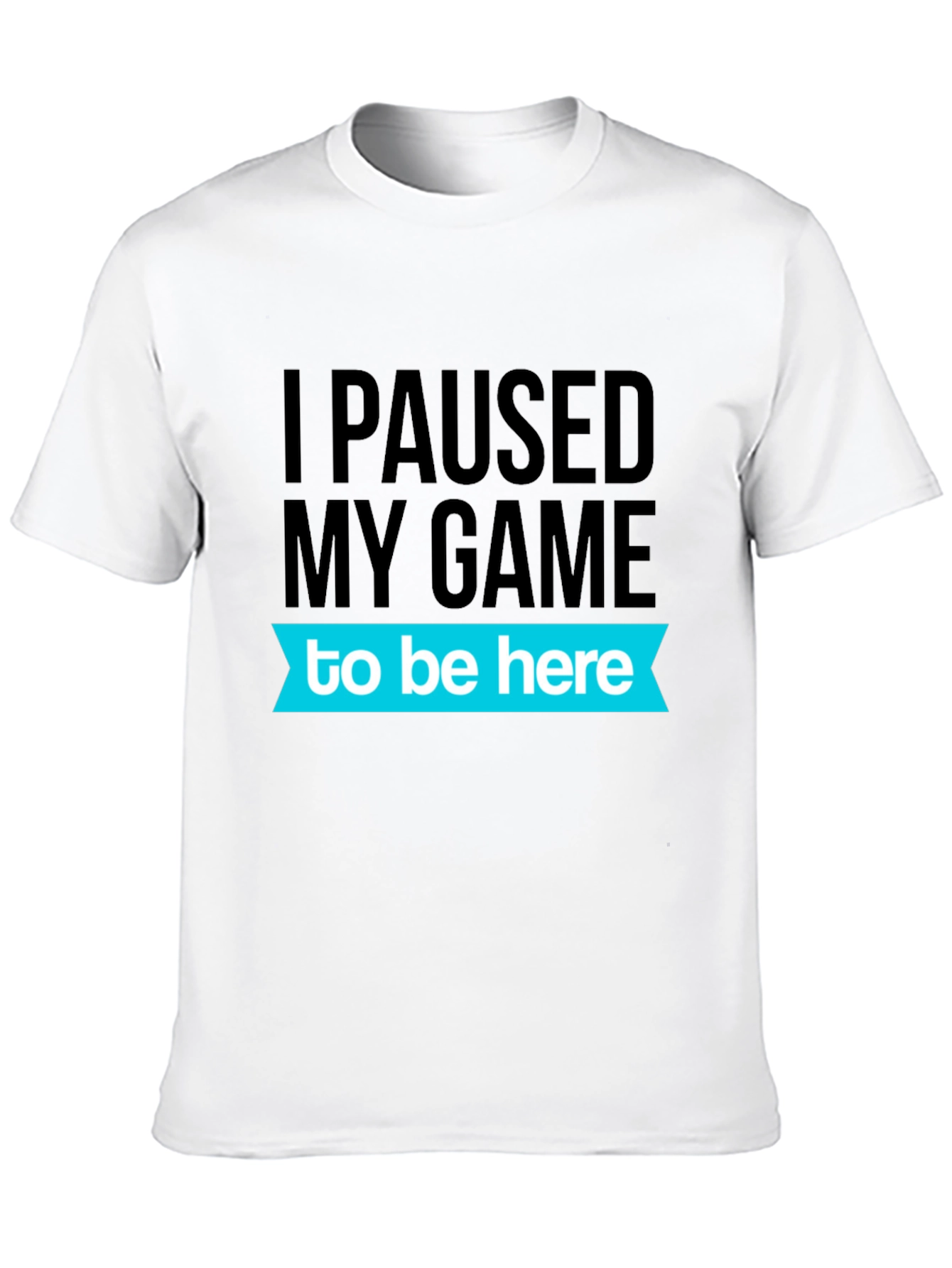 Black Gamer Humor T-Shirt - I Paused My Game view 10